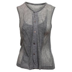 Comme Des Garcons Grey Sleeveless Top