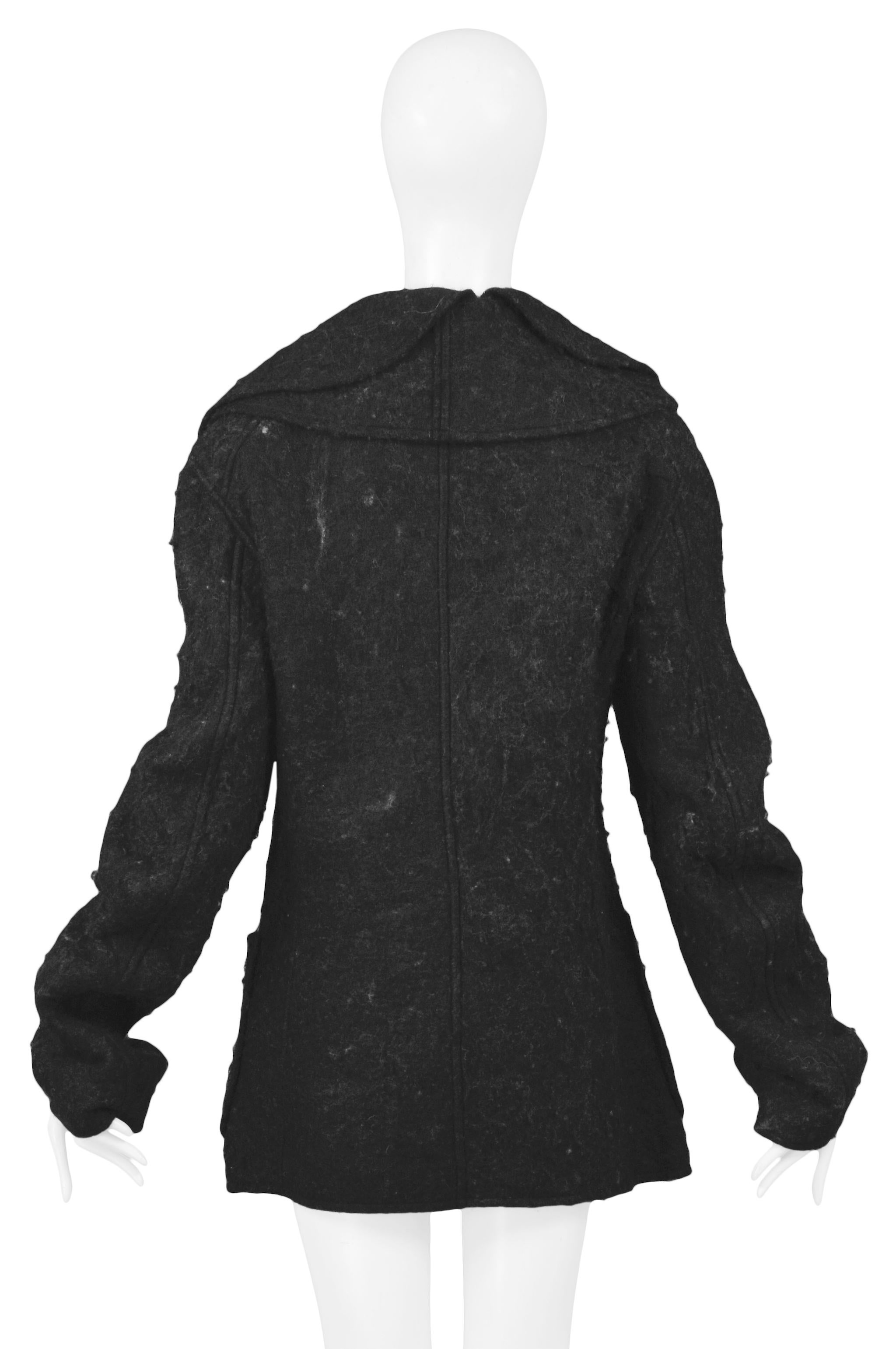 Comme Des Garcons Graue Flannel-Jacke aus Wolle (Schwarz) im Angebot