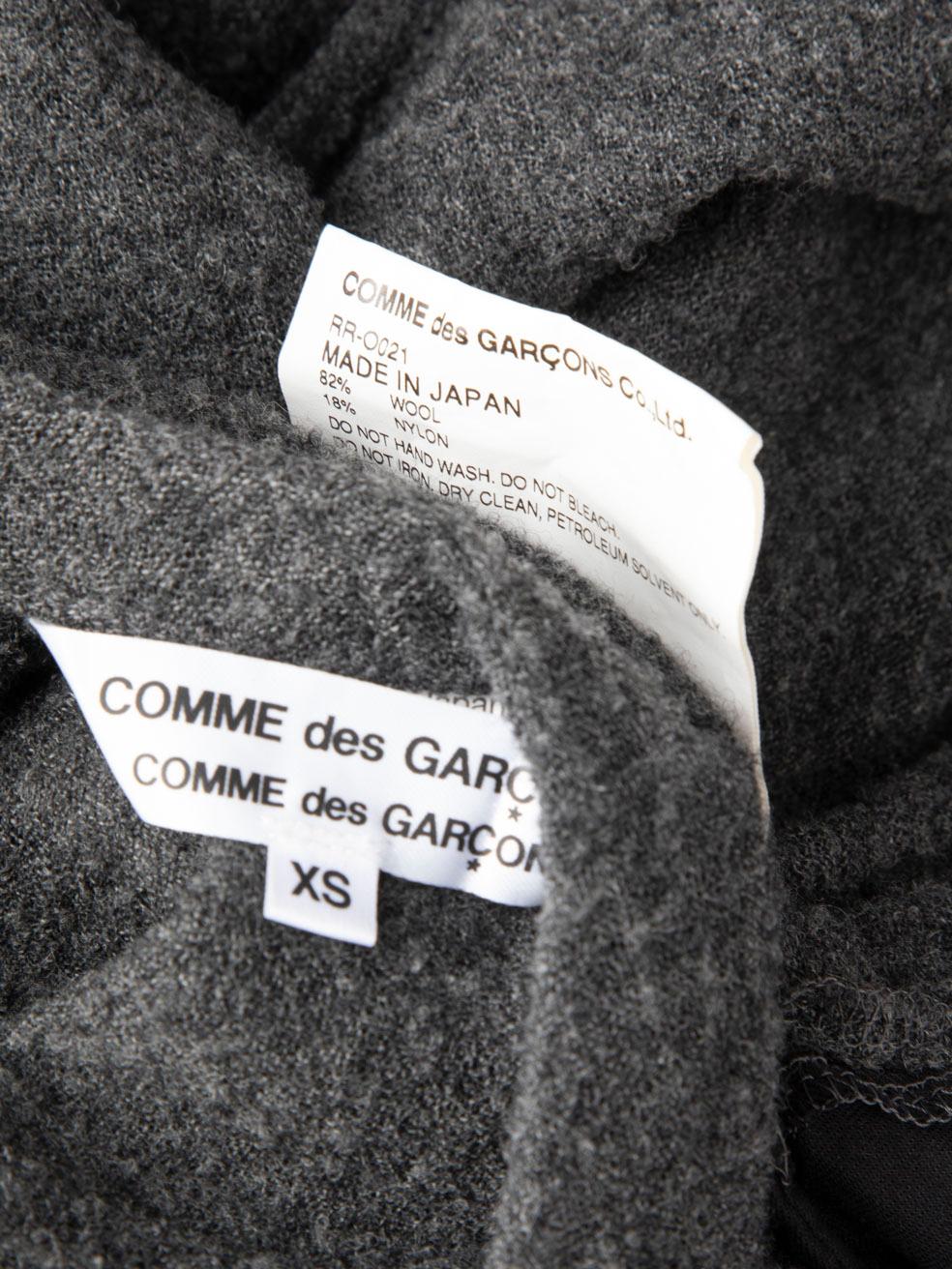 Comme Des Garcons Robe en laine grise longueur genou Taille XS Pour femmes en vente