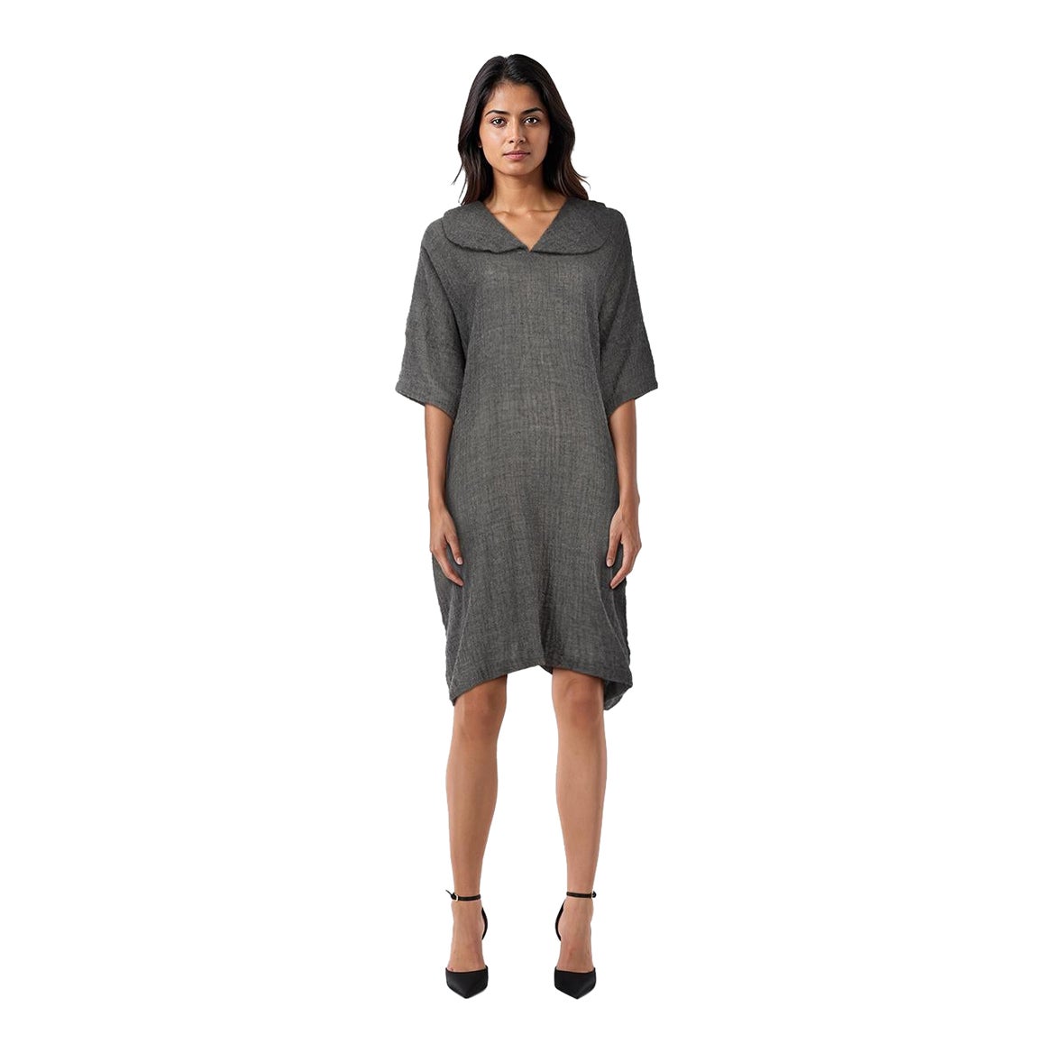 Comme Des Garcons Robe en laine grise longueur genou Taille XS