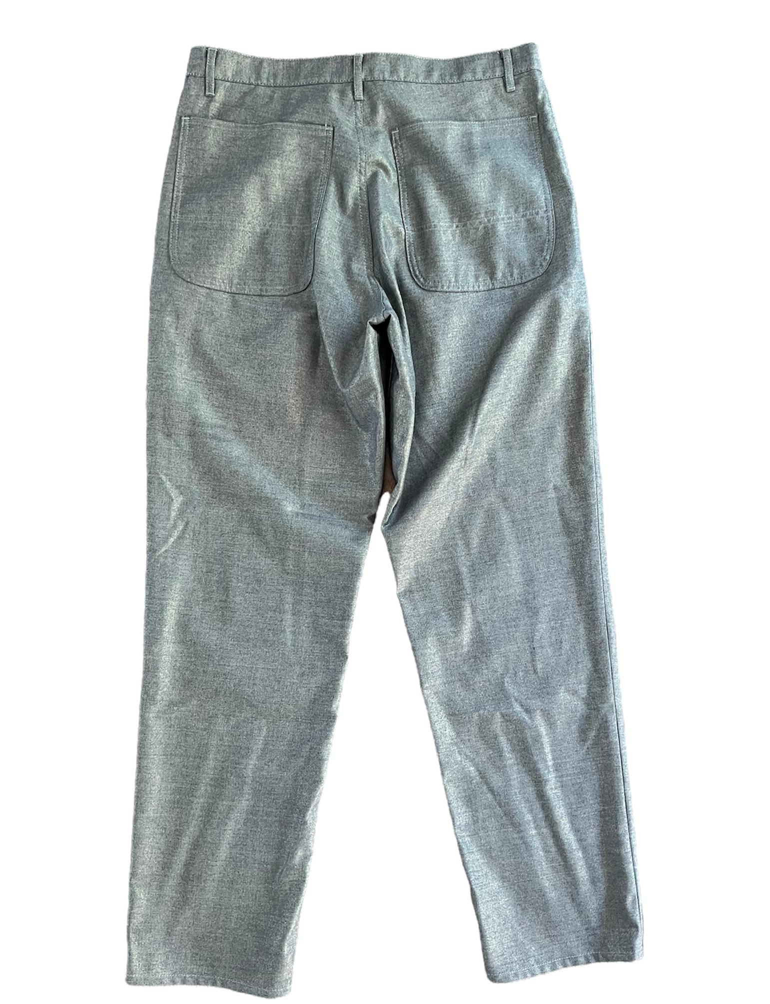 Gray Comme des Garçons Grey Wool Trousers Pants, Size Medium For Sale