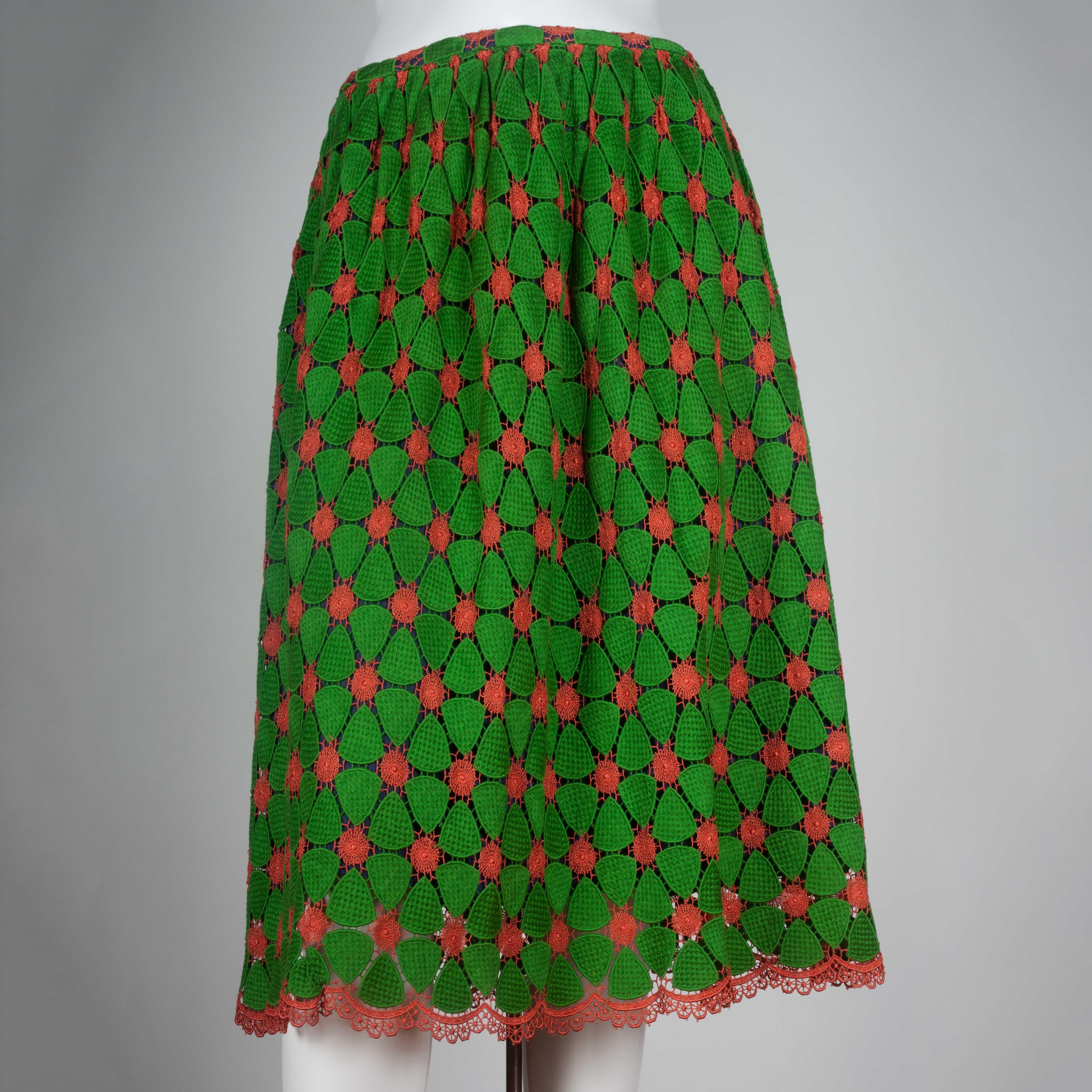 Green Comme des Garçons Guipure Lace Skirt, 2000