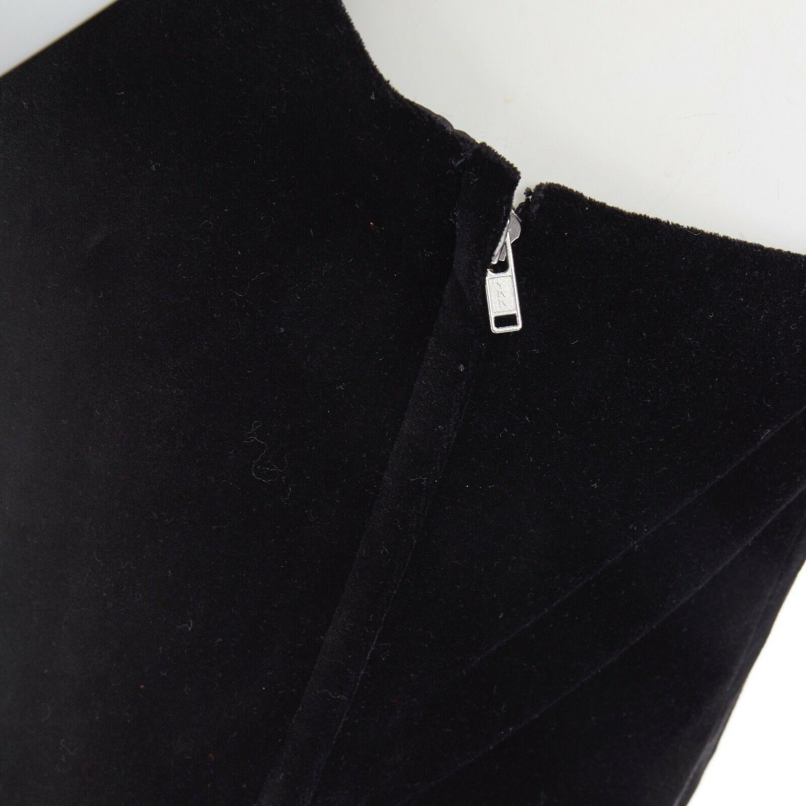 COMME DES GARCONS H&M black velvet bust cut out back flared skirt dress US6  M at 1stDibs | comme des garcons h&m, h&m black cut out dress