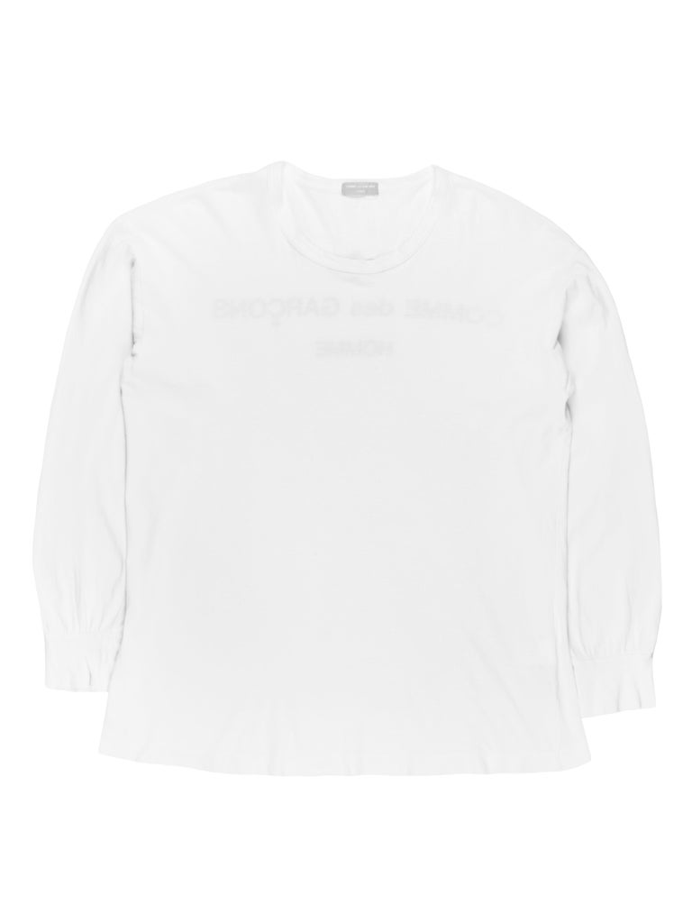 Comme des Garçons Homme 1989 Logo Long Sleeve Shirt For Sale at 1stDibs