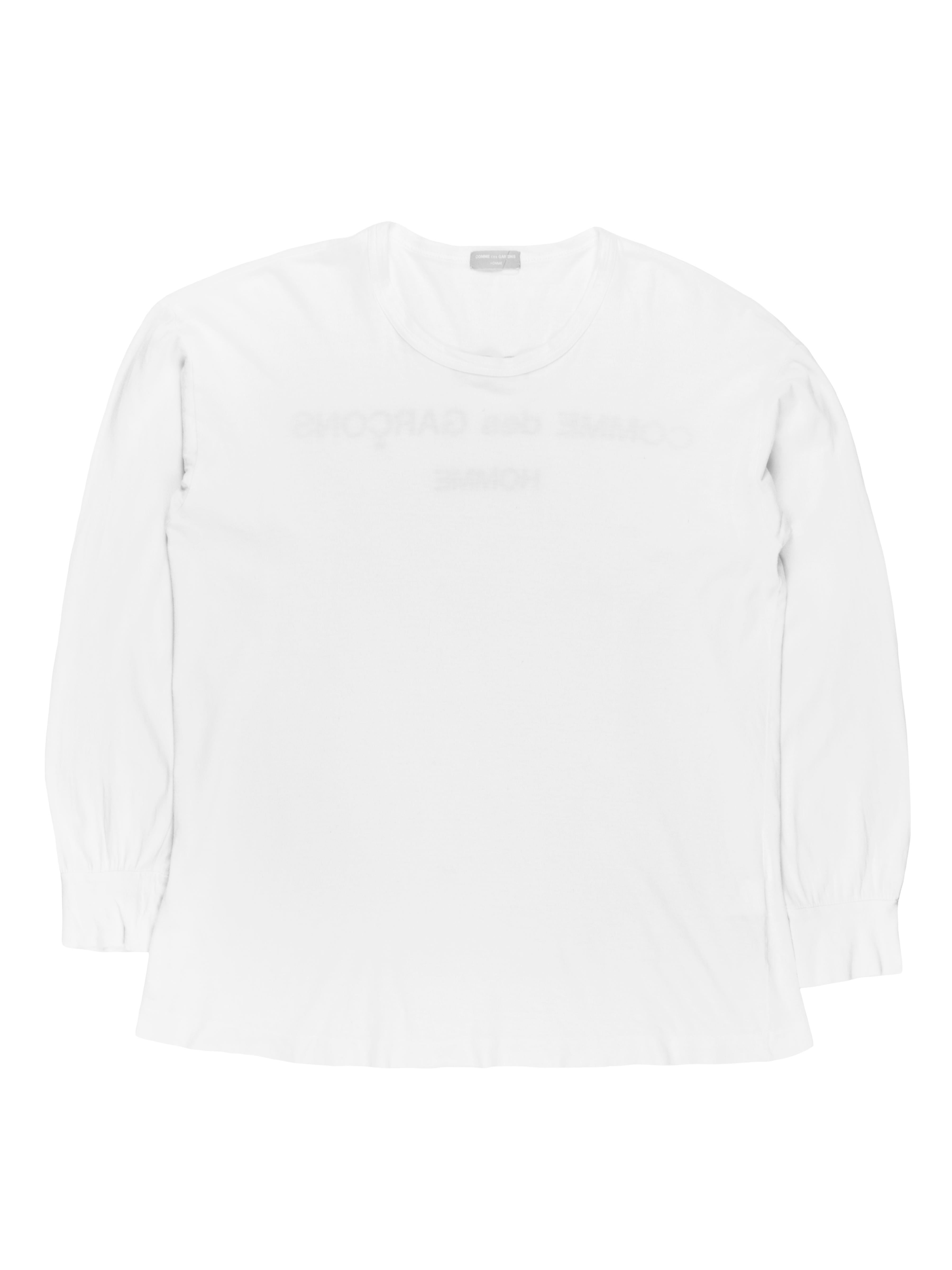 Comme des Garçons Homme 1989 Logo Langarmhemd im Zustand „Gut“ in Beverly Hills, CA