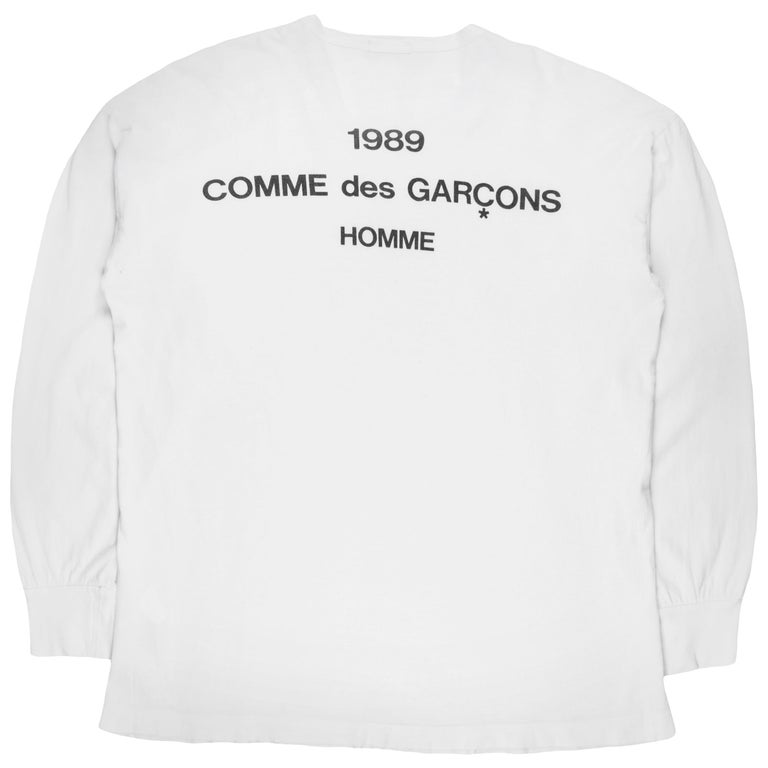 Comme des Garçons Homme 1989 Logo Long Sleeve Shirt For Sale at 