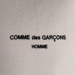 COMME des GARCONS HOMME 2021 Size XL White Green Mixed Fabrics Cotton T-shirt
