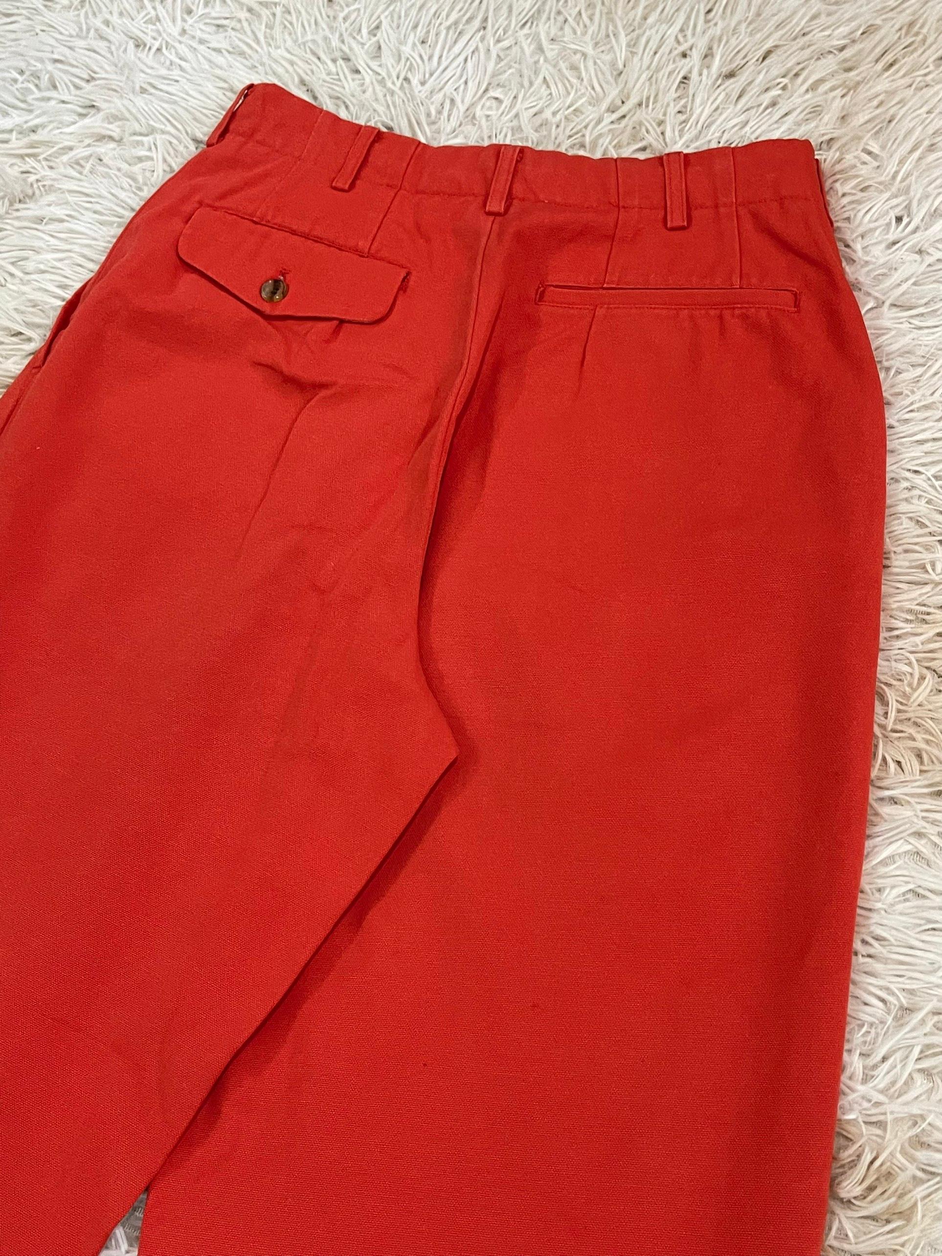 Women's or Men's Comme Des Garcons HOMME A/W1991 Casual Red Pants For Sale
