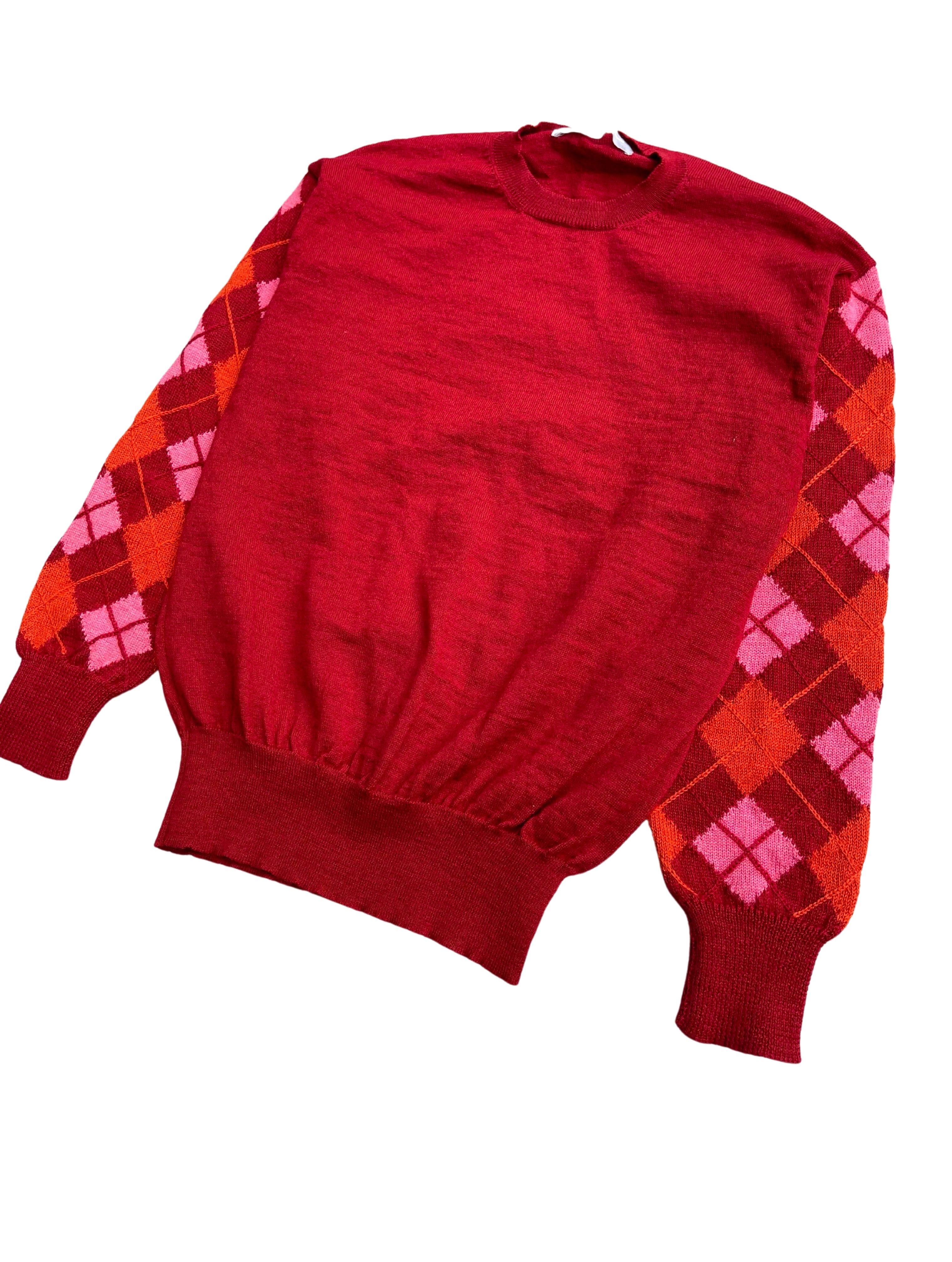 Comme des Garcons Homme Argyle Sleeve Sweater, Autumn Winter 2000 In Good Condition For Sale In Seattle, WA