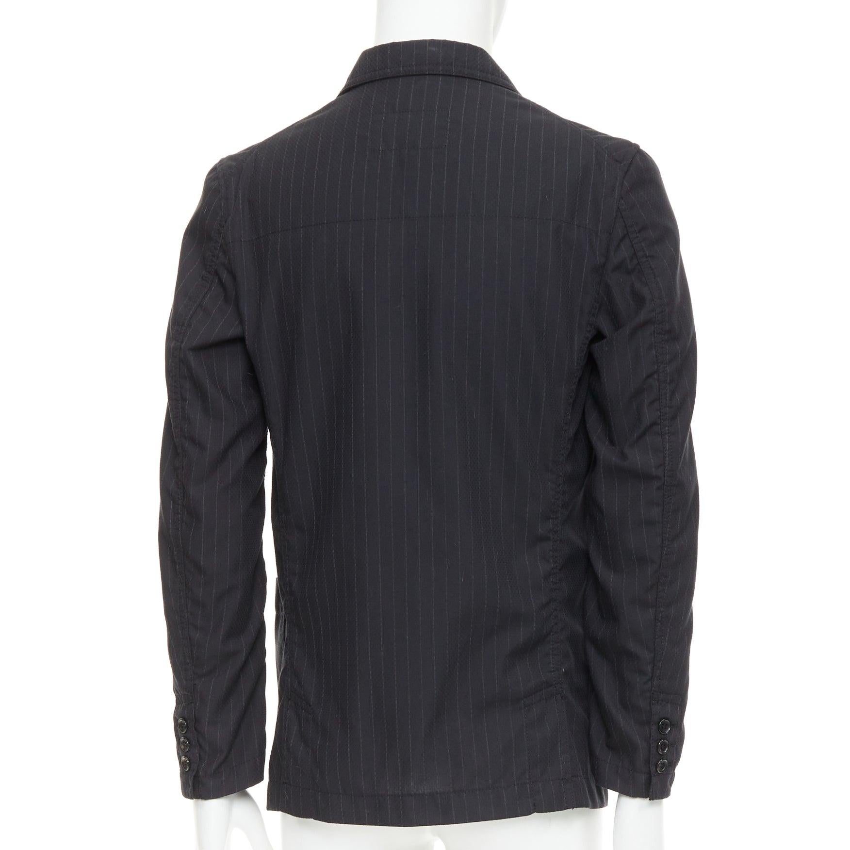 Uomo COMME DES GARCONS Homme Deux 2018 blazer grigio gessato con tasche S in vendita