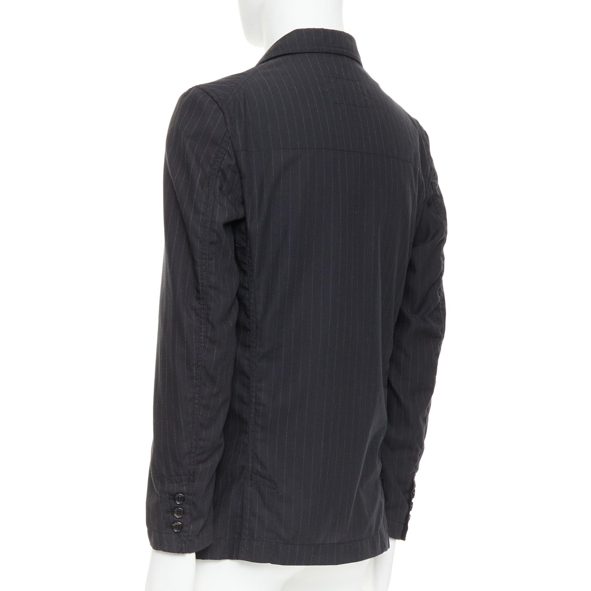 COMME DES GARCONS Homme Deux 2018 blazer grigio gessato con tasche S in vendita 1