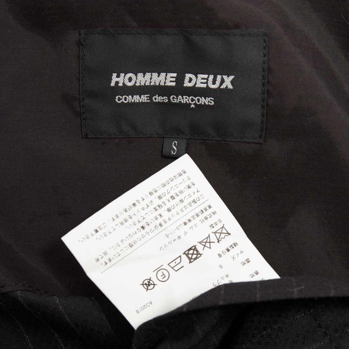 COMME DES GARCONS Homme Deux 2018 blazer grigio gessato con tasche S in vendita 3
