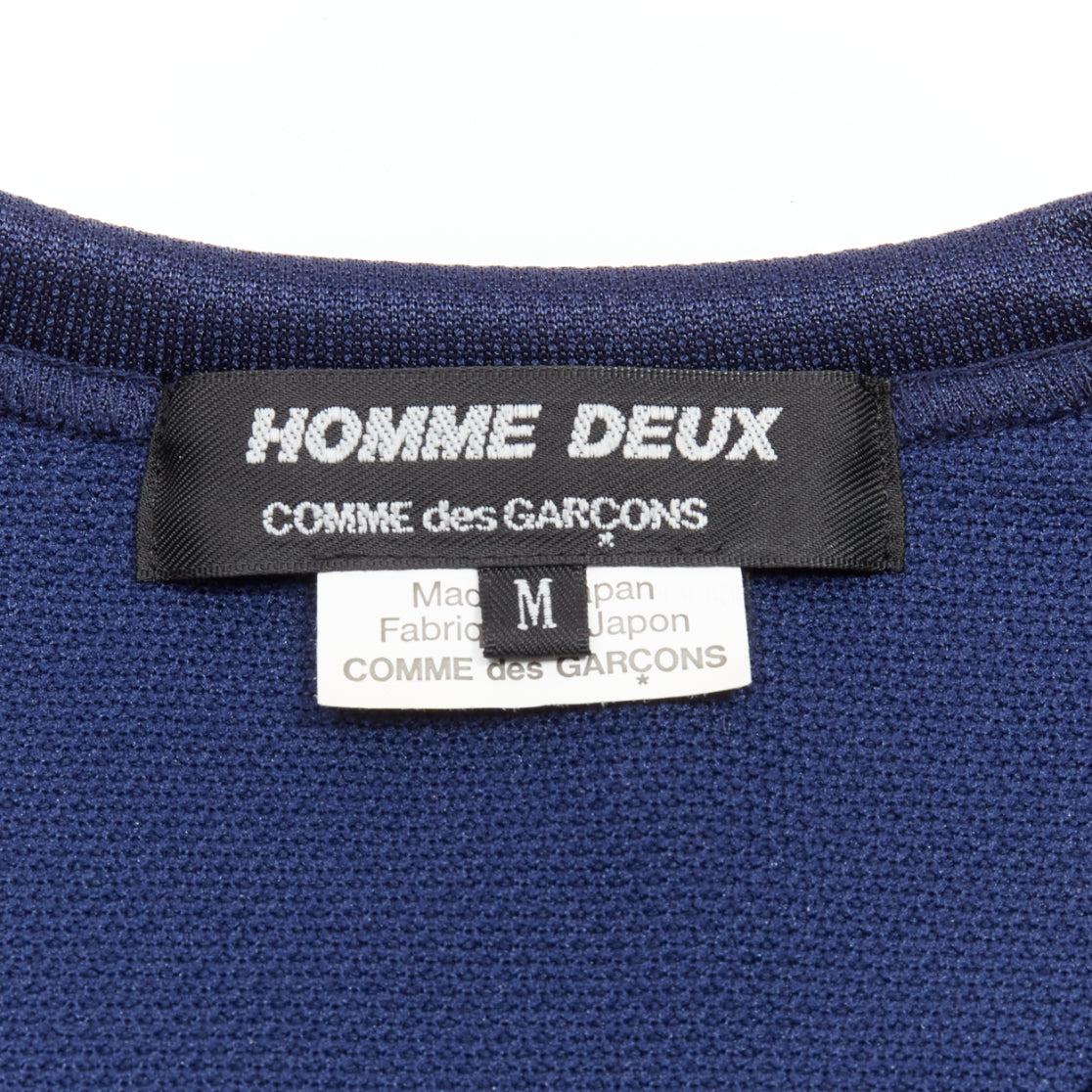 COMME DES GARCONS Homme Deux 2018 yellow rib navy football jersey sweatshirt M For Sale 3
