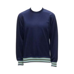 COMME DES GARCONS Homme Deux 2018 felpa da calcio a costine gialle navy M.