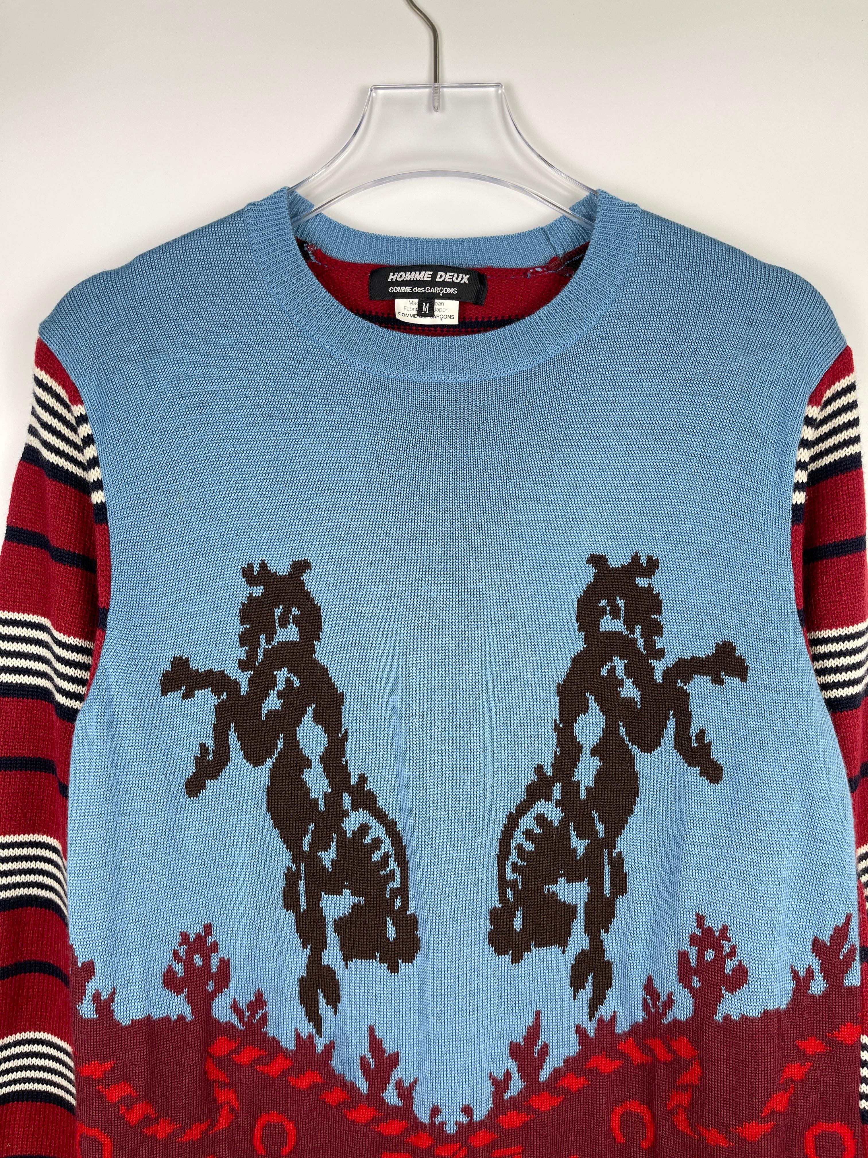 Comme des Garcons Homme Deux A/W2012 Abstract Cavalier Sweater  For Sale 2