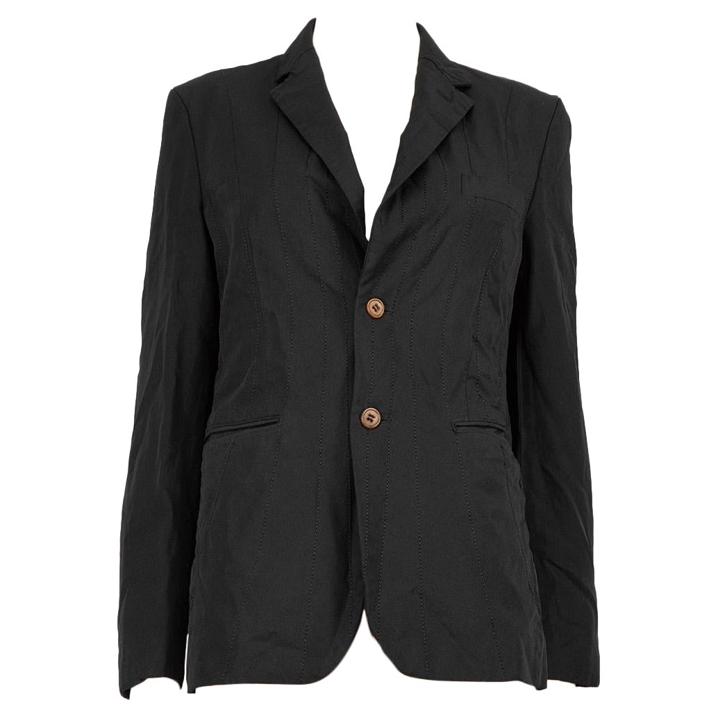 Comme Des Garcons Homme Deux Black Embroidered Accent Jacket Size S