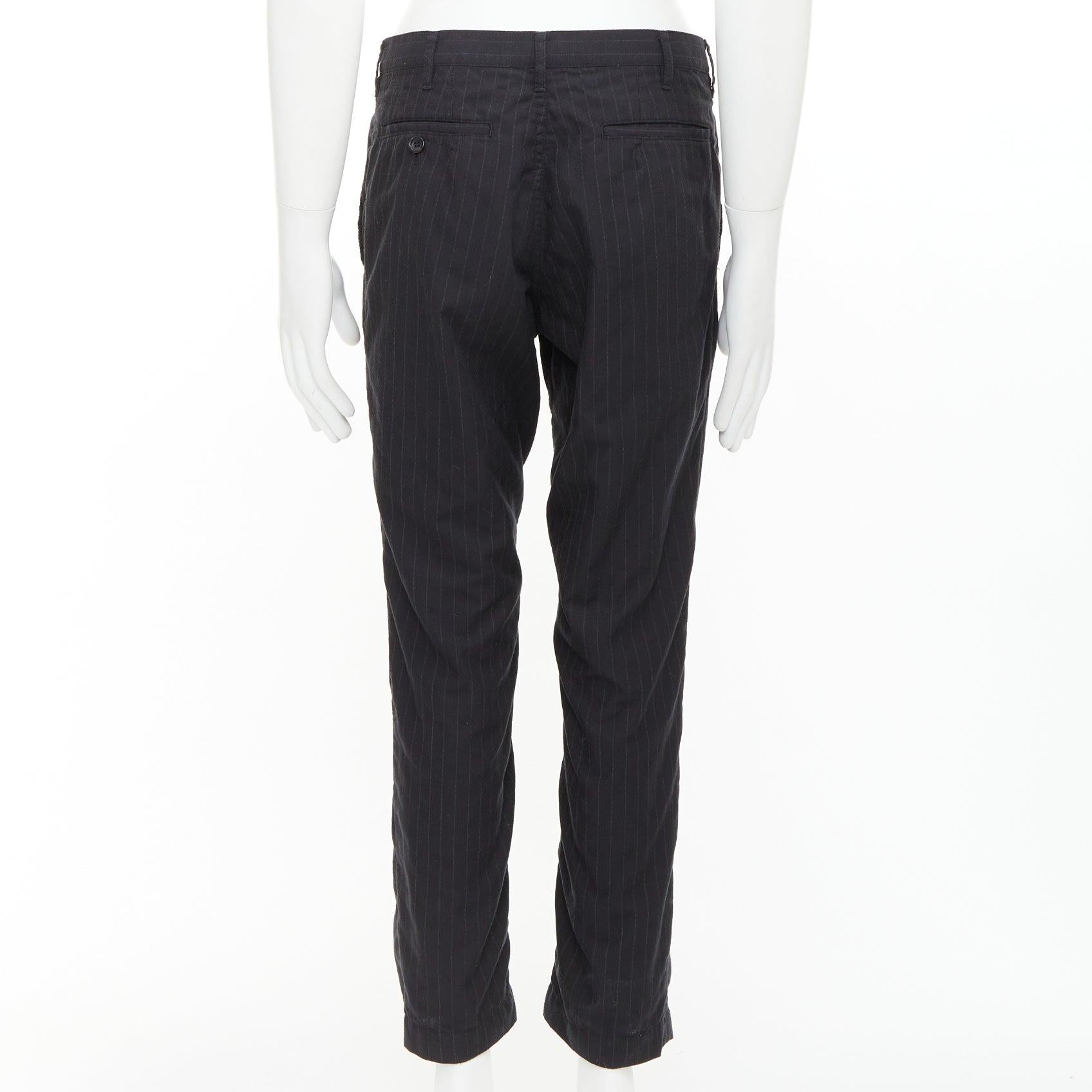 COMME DES GARCONS Homme Deux pantalon court à pinces en laine noire S Pour hommes en vente