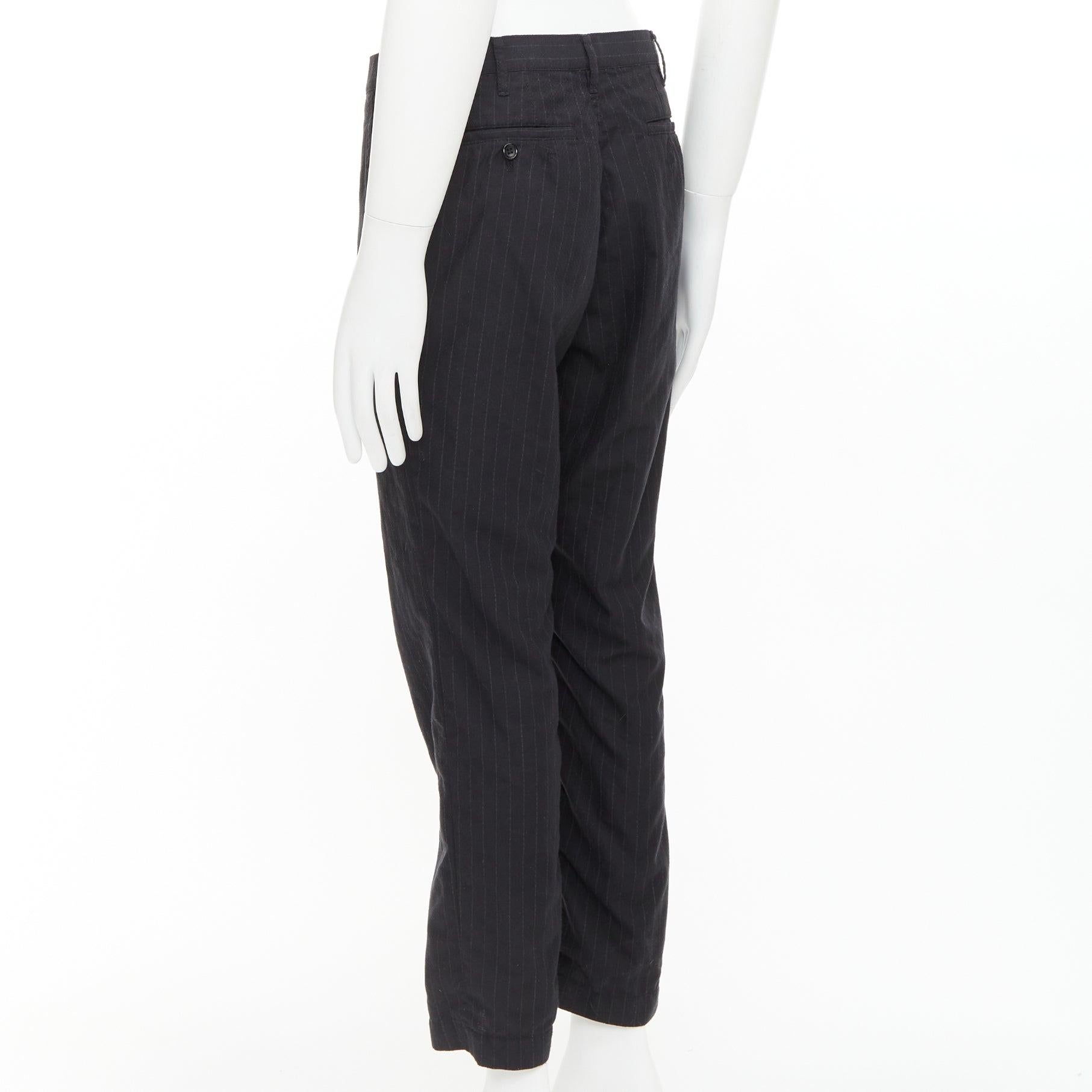COMME DES GARCONS Homme Deux pantalon court à pinces en laine noire S en vente 1