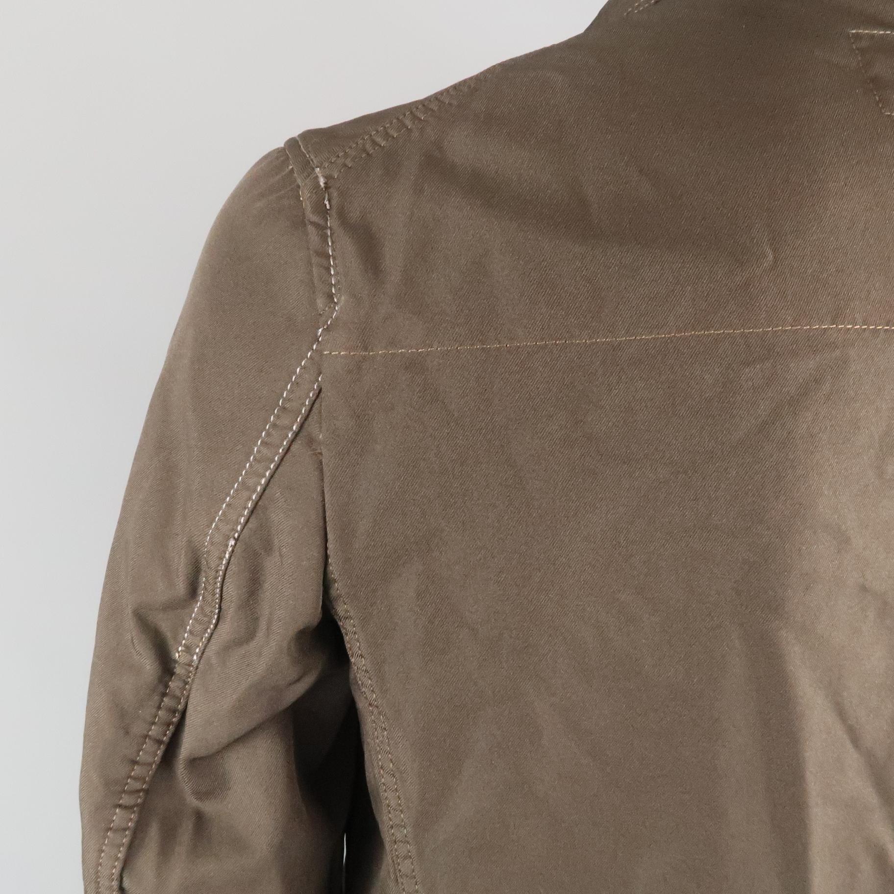 COMME des GARCONS HOMME DEUX XL Brown Wrinkled Twill Sport Coat Jacket 2