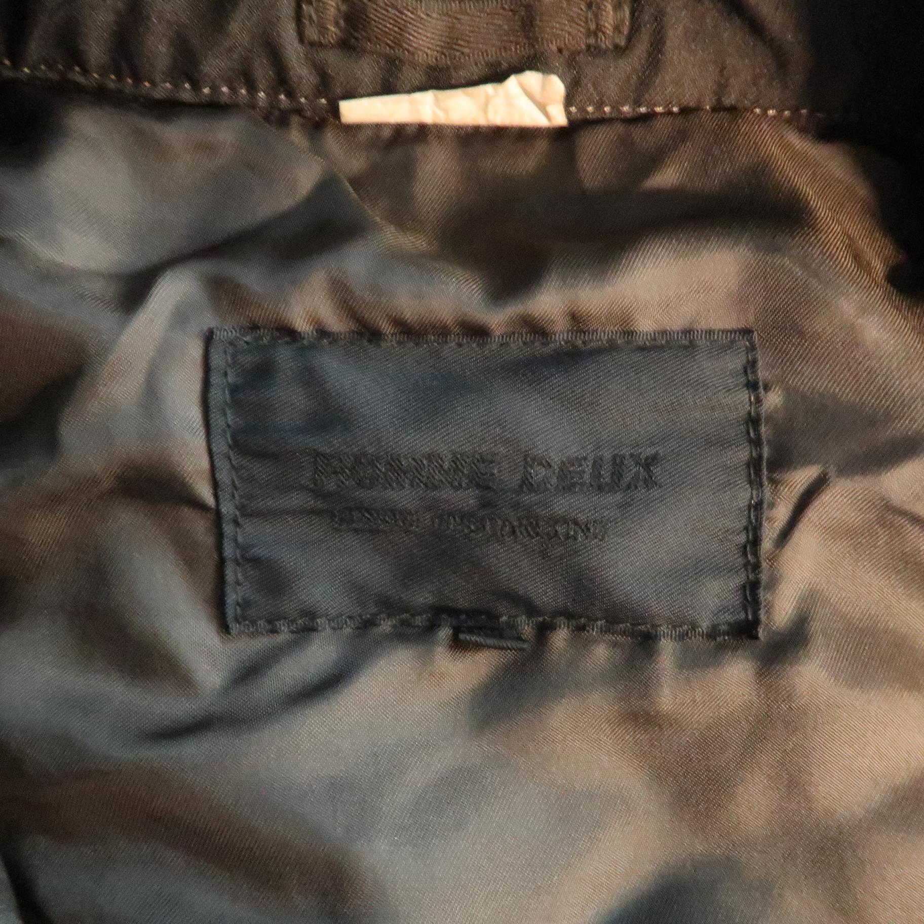 COMME des GARCONS HOMME DEUX XL Brown Wrinkled Twill Sport Coat Jacket 3