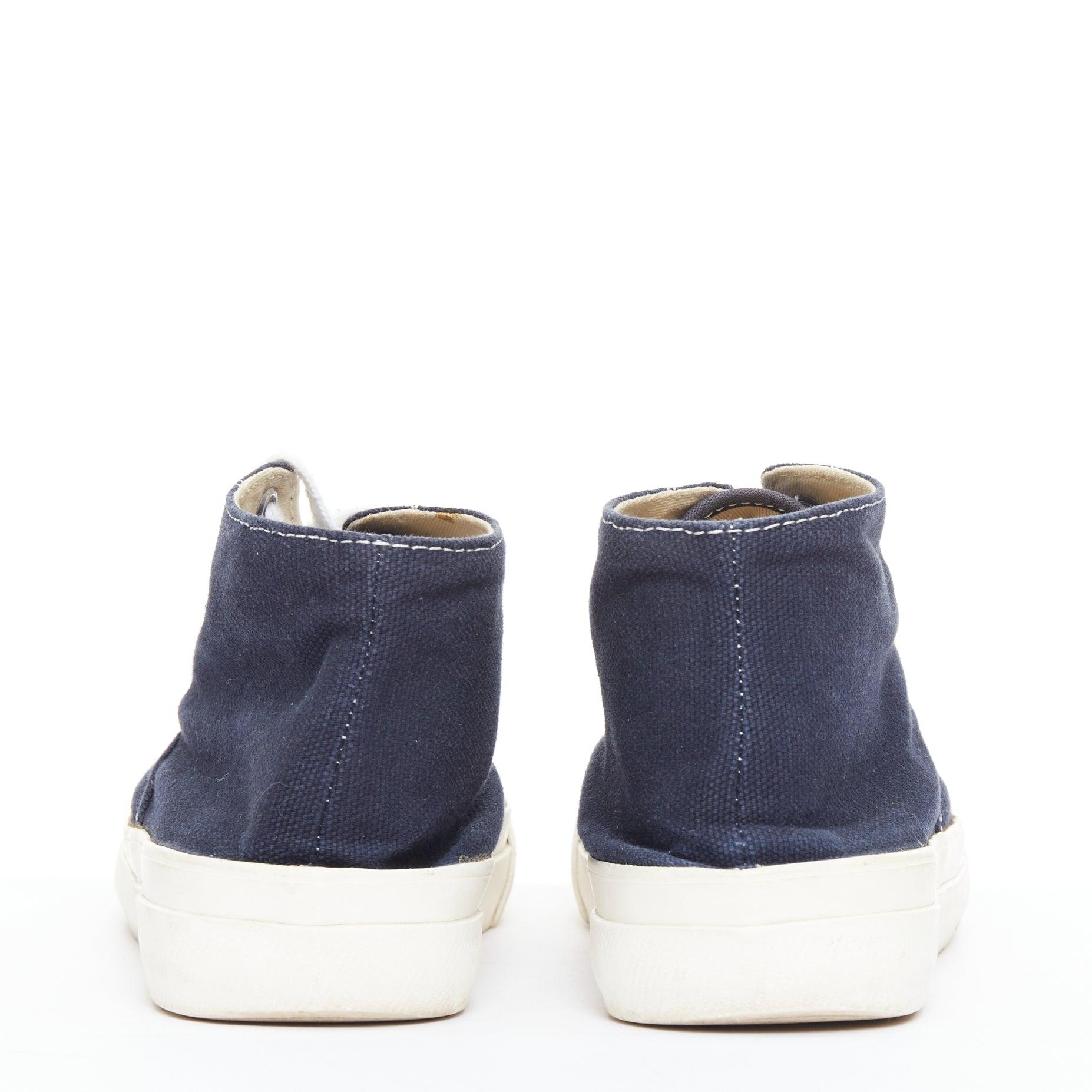 Uomo COMME DES GARCONS Homme navy canvas mid top skate sneakers EU39 in vendita