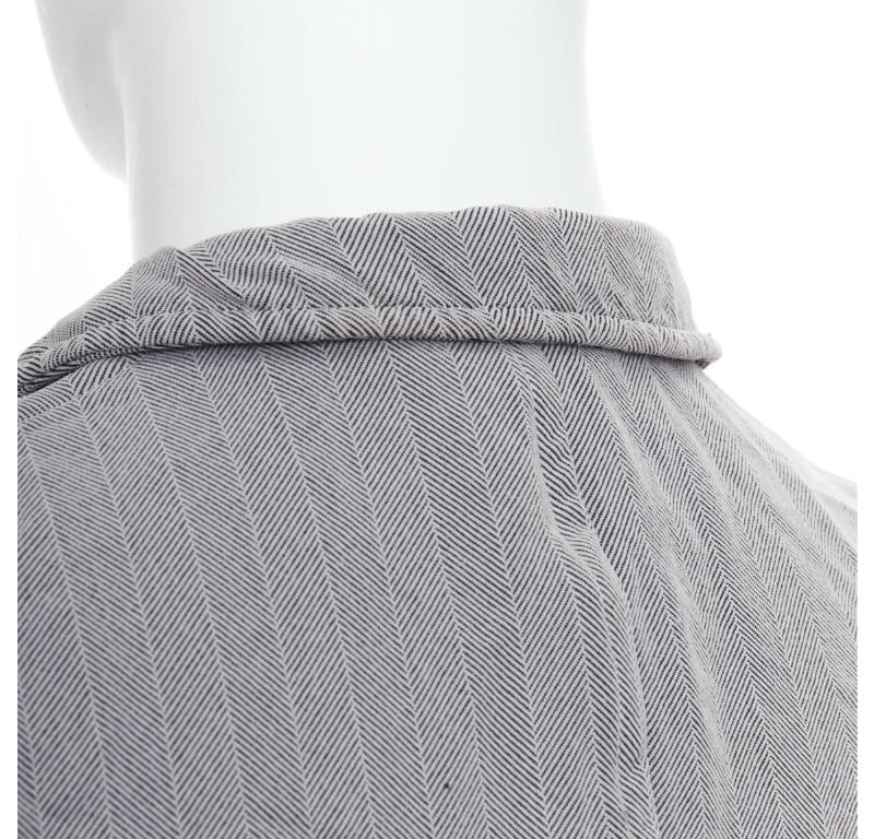 COMME DES GARCONS HOMME PLUS 1999 grey crinkle effect 3 pocket blazer M For Sale 2