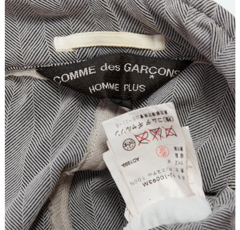 COMME DES GARCONS HOMME PLUS 1999 grey crinkle effect 3 pocket blazer M For Sale 4