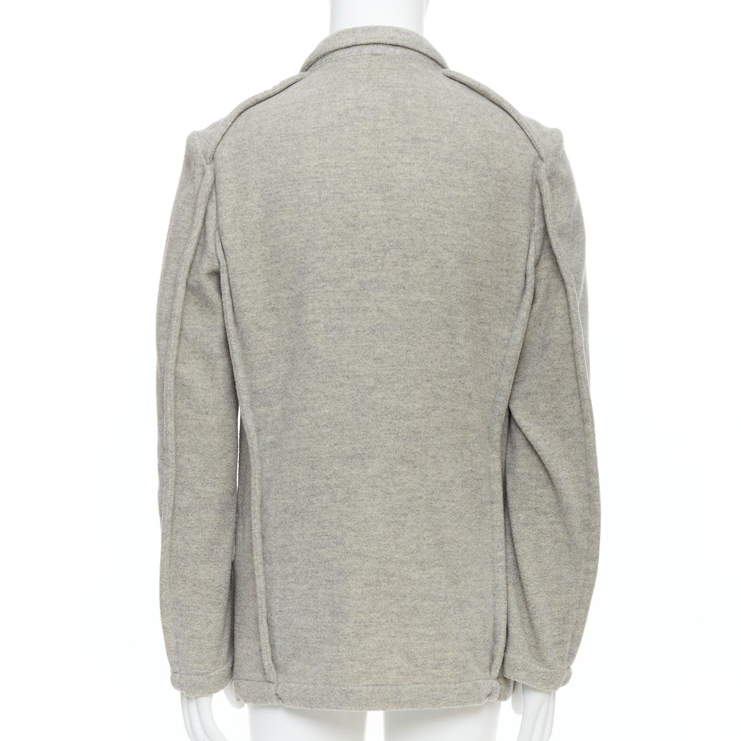 Men's COMME DES GARCONS HOMME PLUS 2005 Evergreen grey wool blazer jacket M For Sale