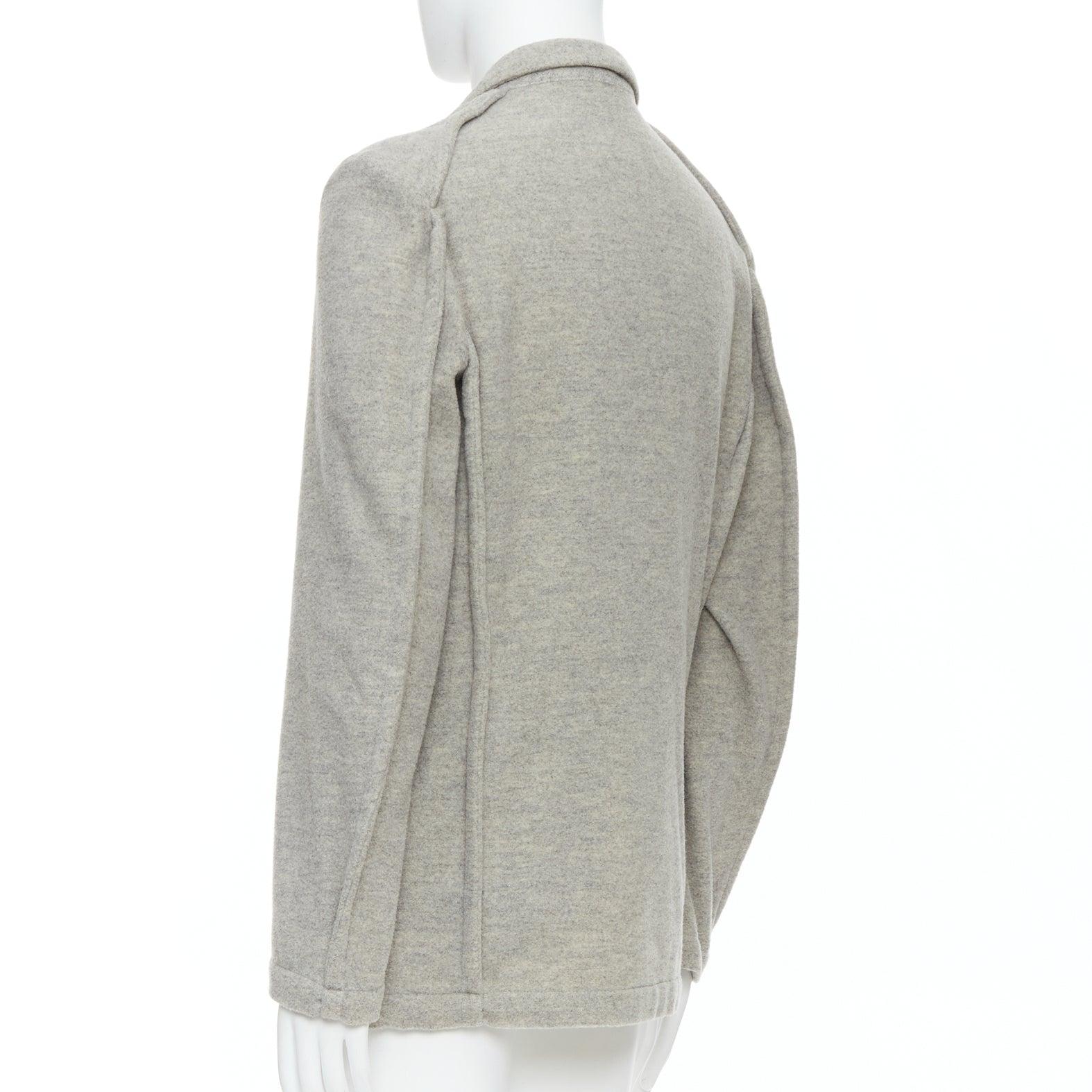 COMME DES GARCONS HOMME PLUS 2005 Evergreen grey wool blazer jacket M For Sale 1