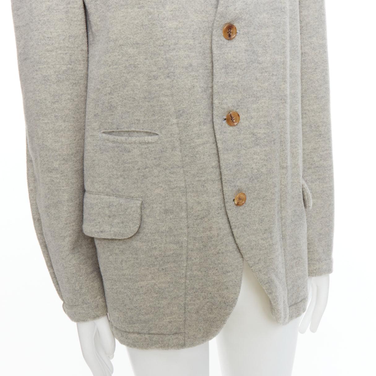 COMME DES GARCONS HOMME PLUS 2005 Evergreen grey wool blazer jacket M For Sale 2