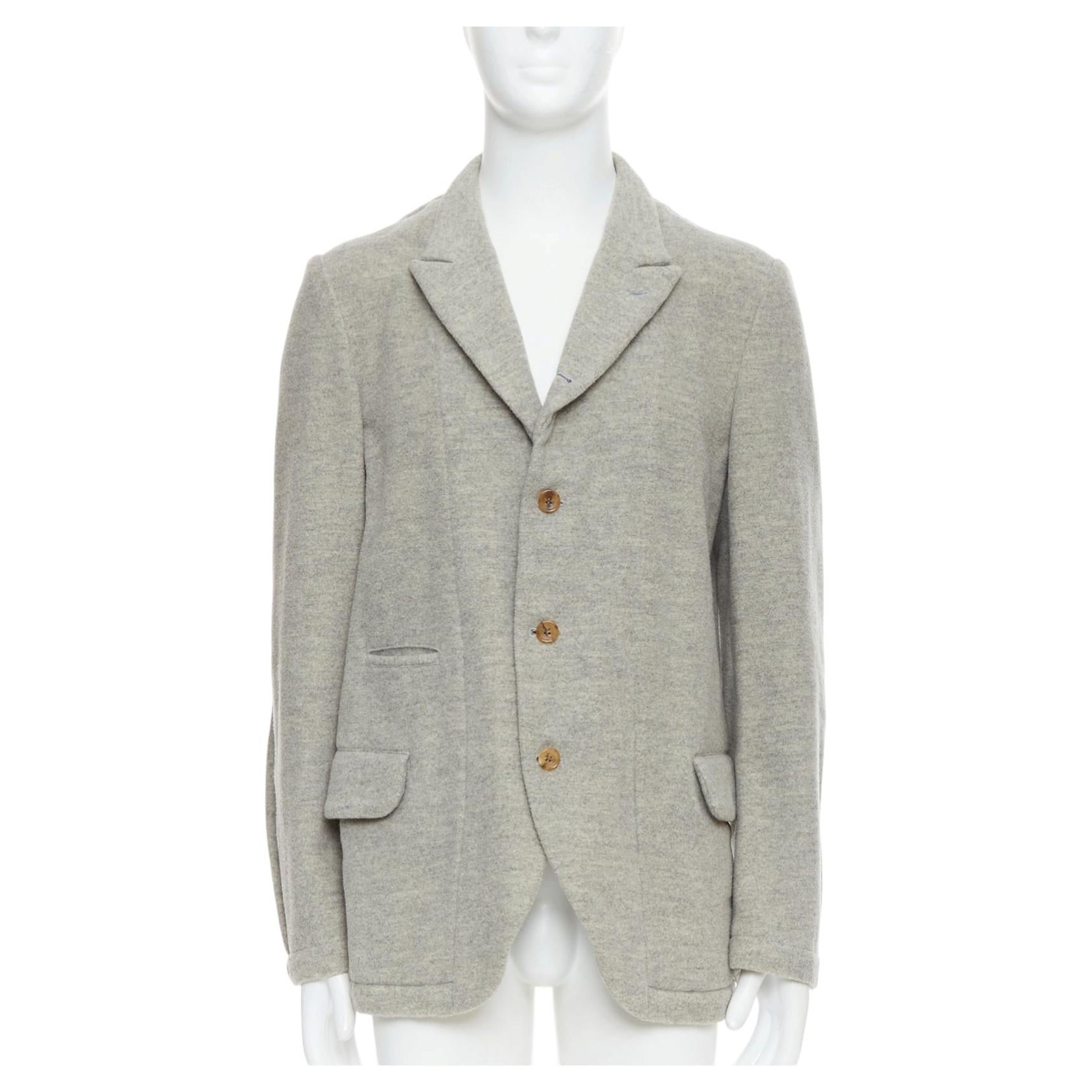 COMME DES GARCONS HOMME PLUS 2005 Evergreen grey wool blazer jacket M