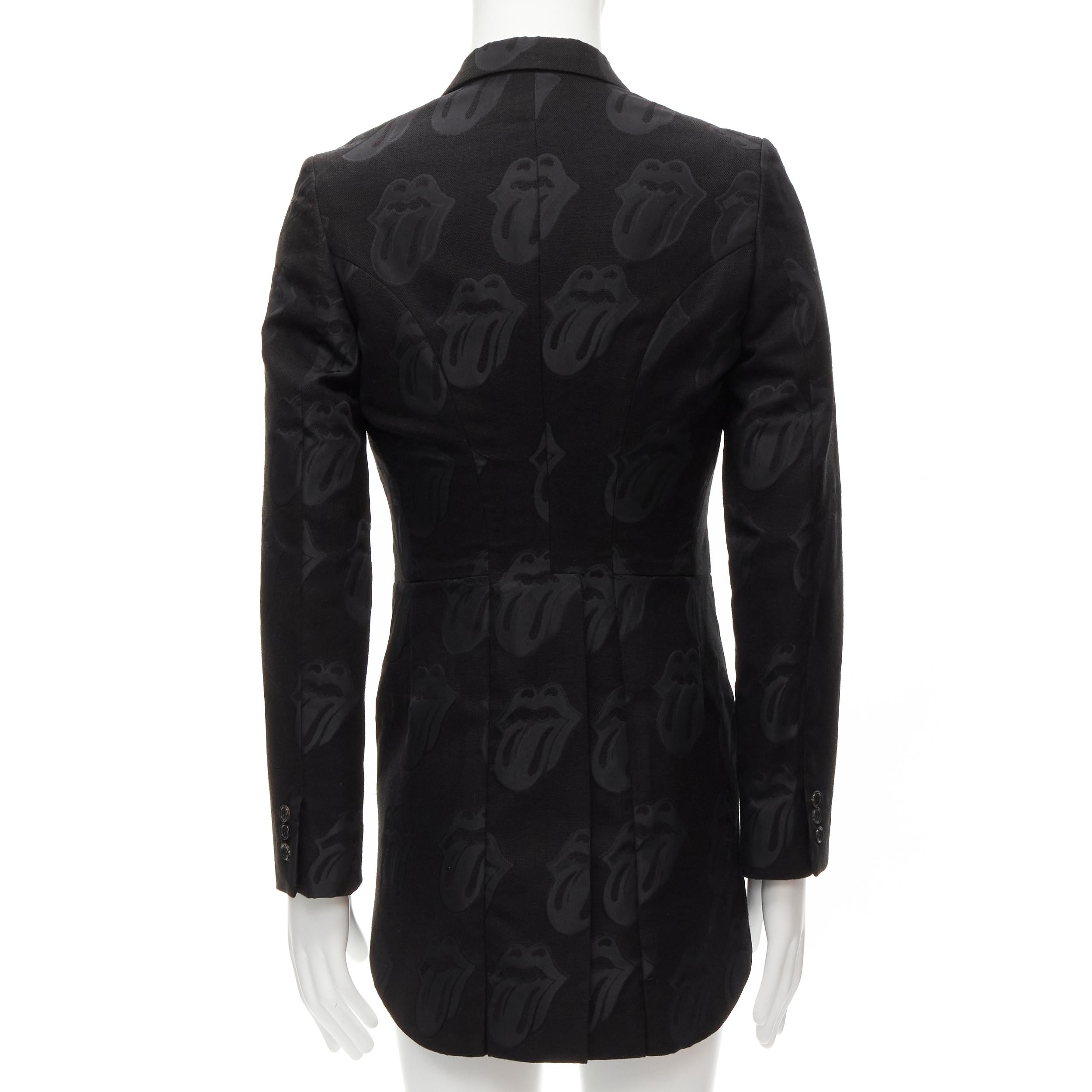 COMME DES GARCONS HOMME PLUS 2005 Rolling Stone jacquard black tailcoat blazer M For Sale 1
