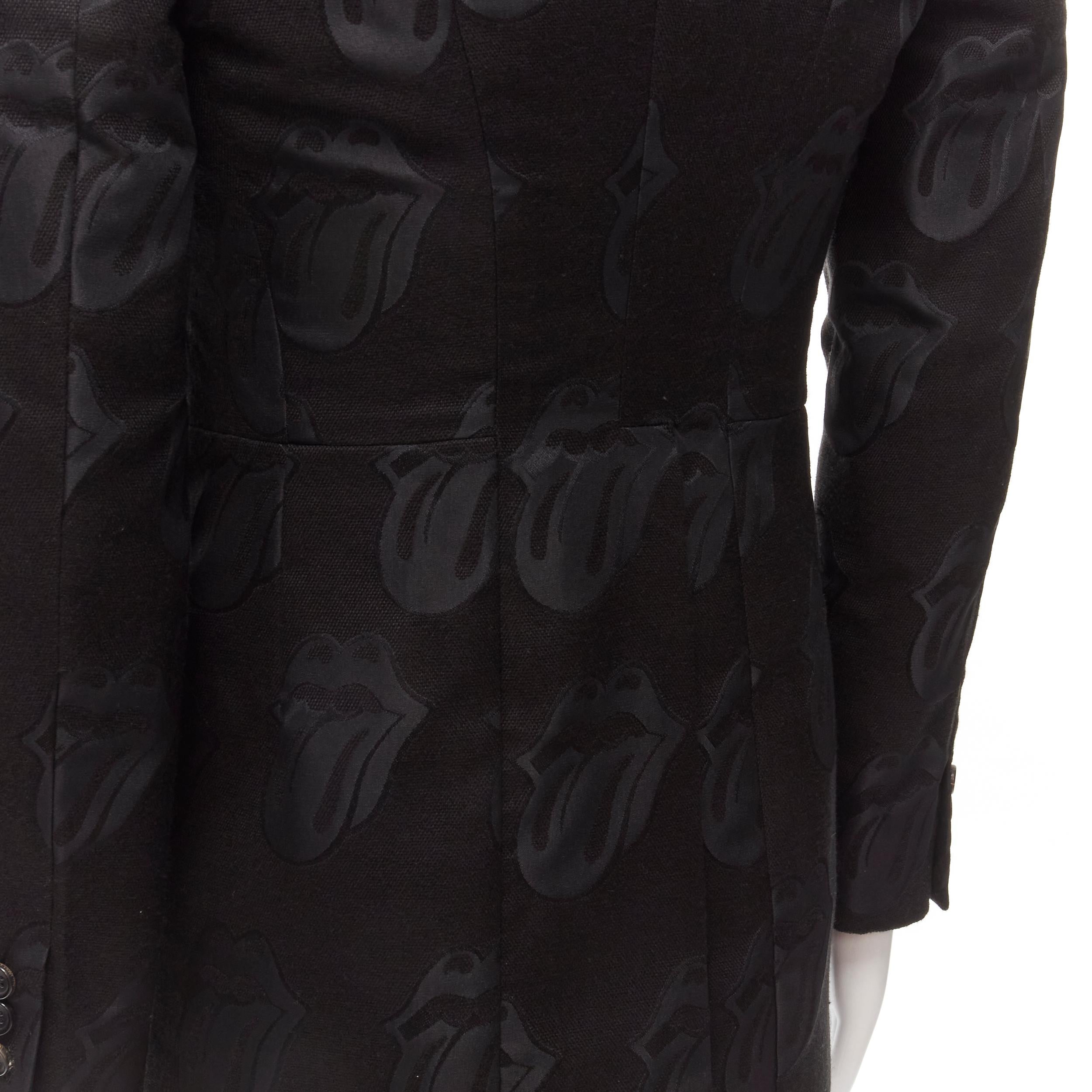COMME DES GARCONS HOMME PLUS 2005 Rolling Stone jacquard black tailcoat blazer M 4