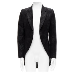 COMME DES GARCONS HOMME PLUS 2005 Rolling Stone jacquard black tailcoat blazer M