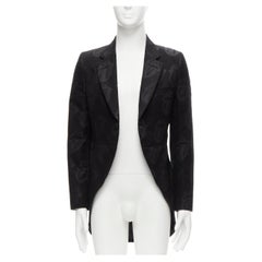 COMME DES GARCONS HOMME PLUS 2005 Rolling Stone jacquard black tailcoat blazer M