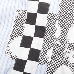 COMME DES GARCONS HOMME PLUS 2011 blue skeleton skull patchwork shirt XS