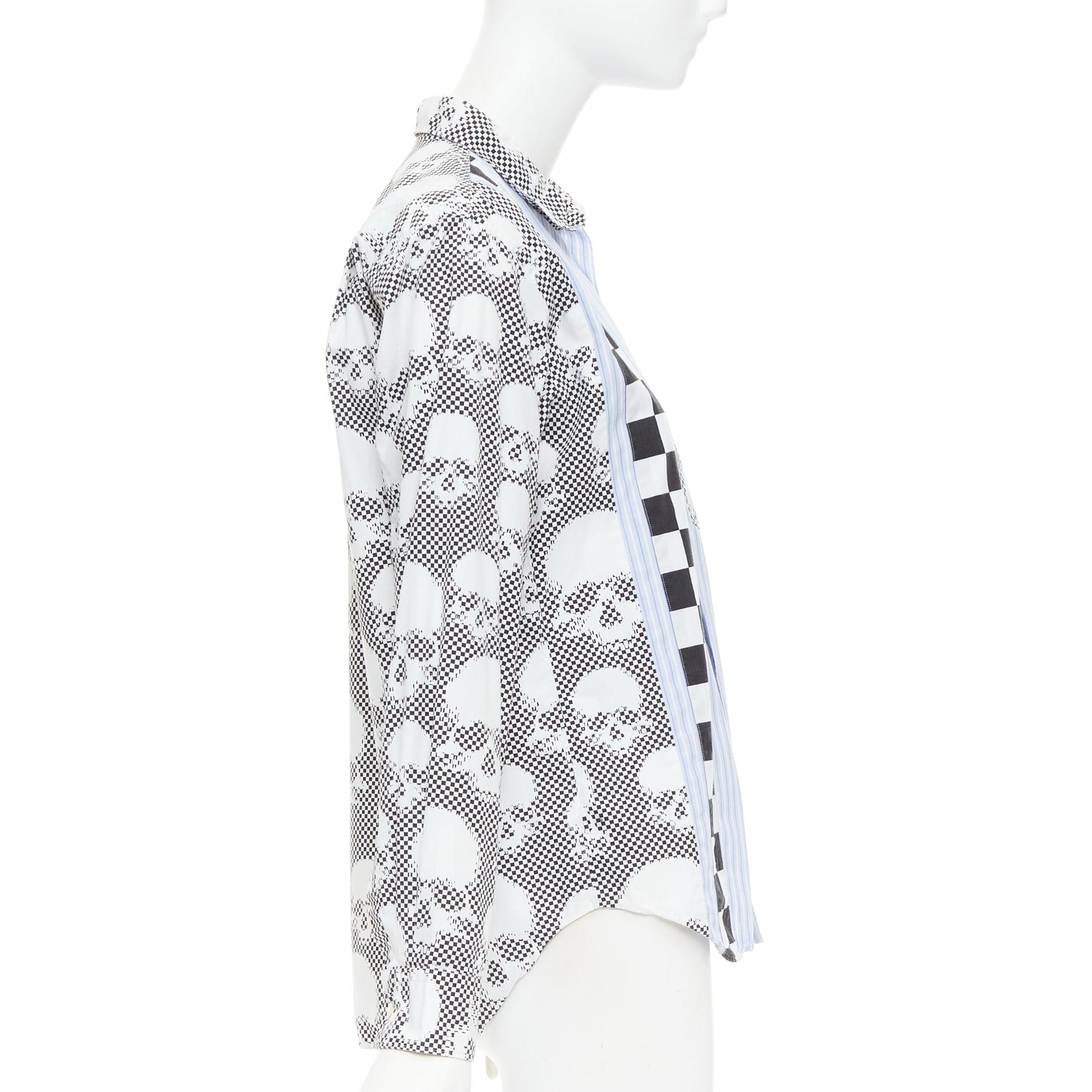 De los hombres COMME DES GARCONS HOMME PLUS 2011 camisa patchwork calavera esqueleto azul XS en venta