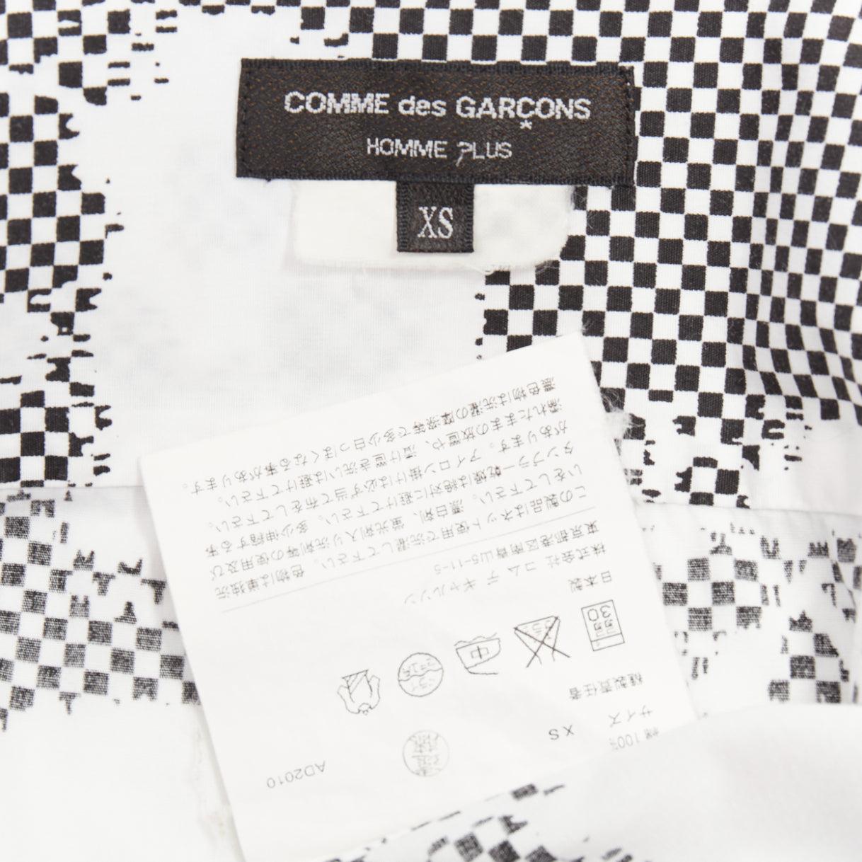 COMME DES GARCONS HOMME PLUS 2011 camisa patchwork calavera esqueleto azul XS en venta 4