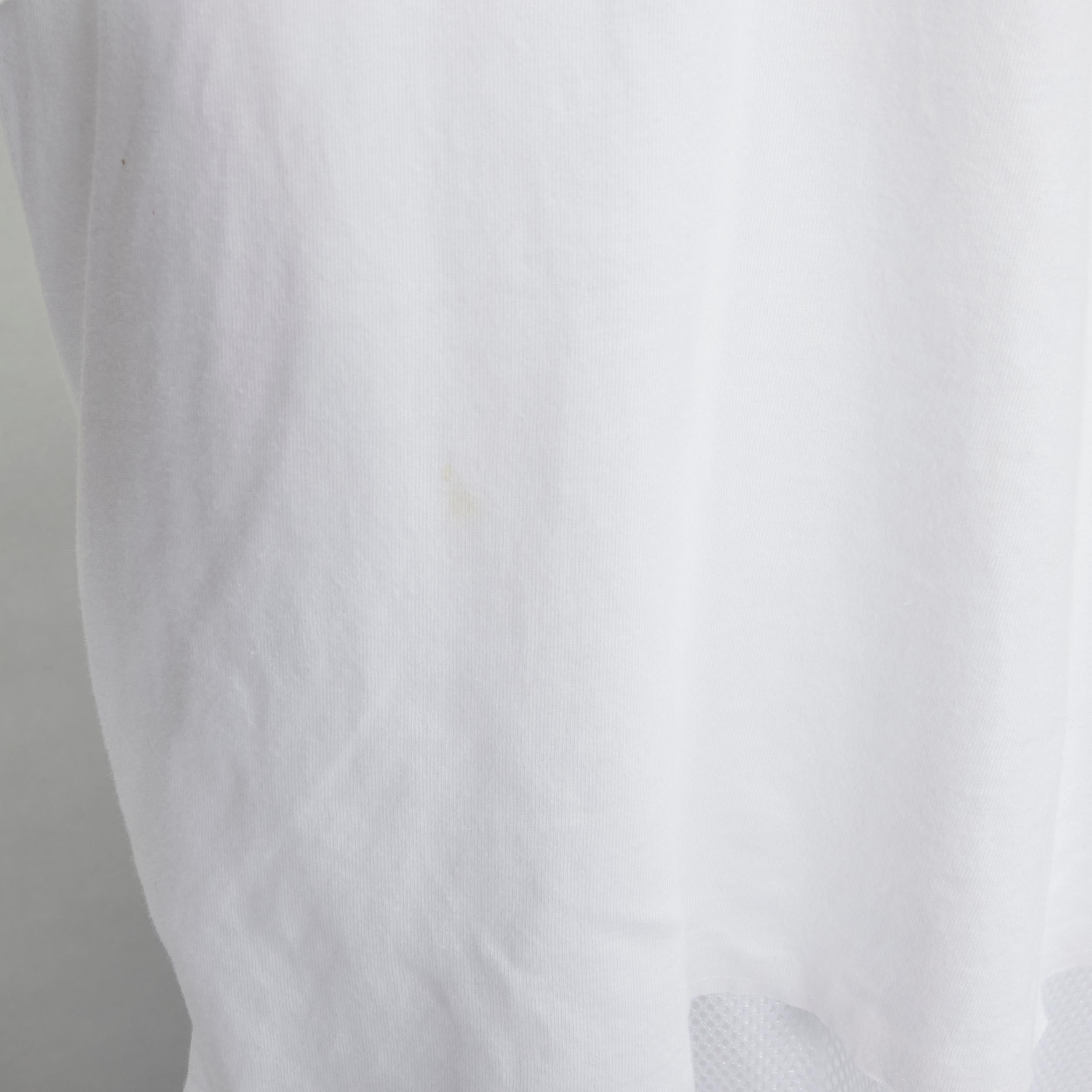 COMME DES GARCONS HOMME PLUS 2015 white deconstructed fishnet hem tshirt M For Sale 4
