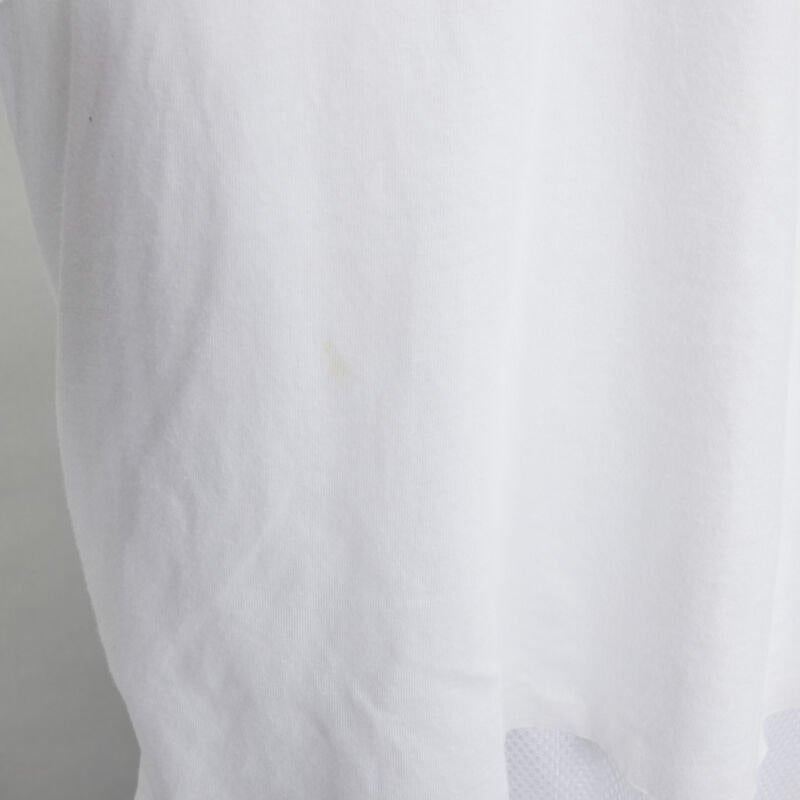 COMME DES GARCONS HOMME PLUS 2015 white deconstructed fishnet hem tshirt M For Sale 4