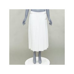 COMME DES GARCONS Homme Plus 2018 PU cowhide leather pleated kilt skirt S