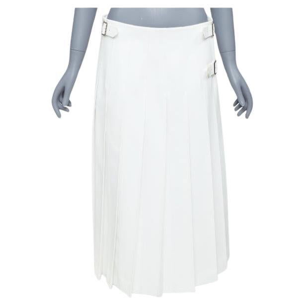 COMME DES GARCONS Homme Plus 2018 PU cowhide leather pleated kilt skirt S