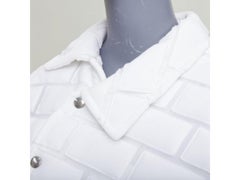 COMME DES GARCONS Homme Plus 2018 white brick sheer overlay quilted jacket XS
