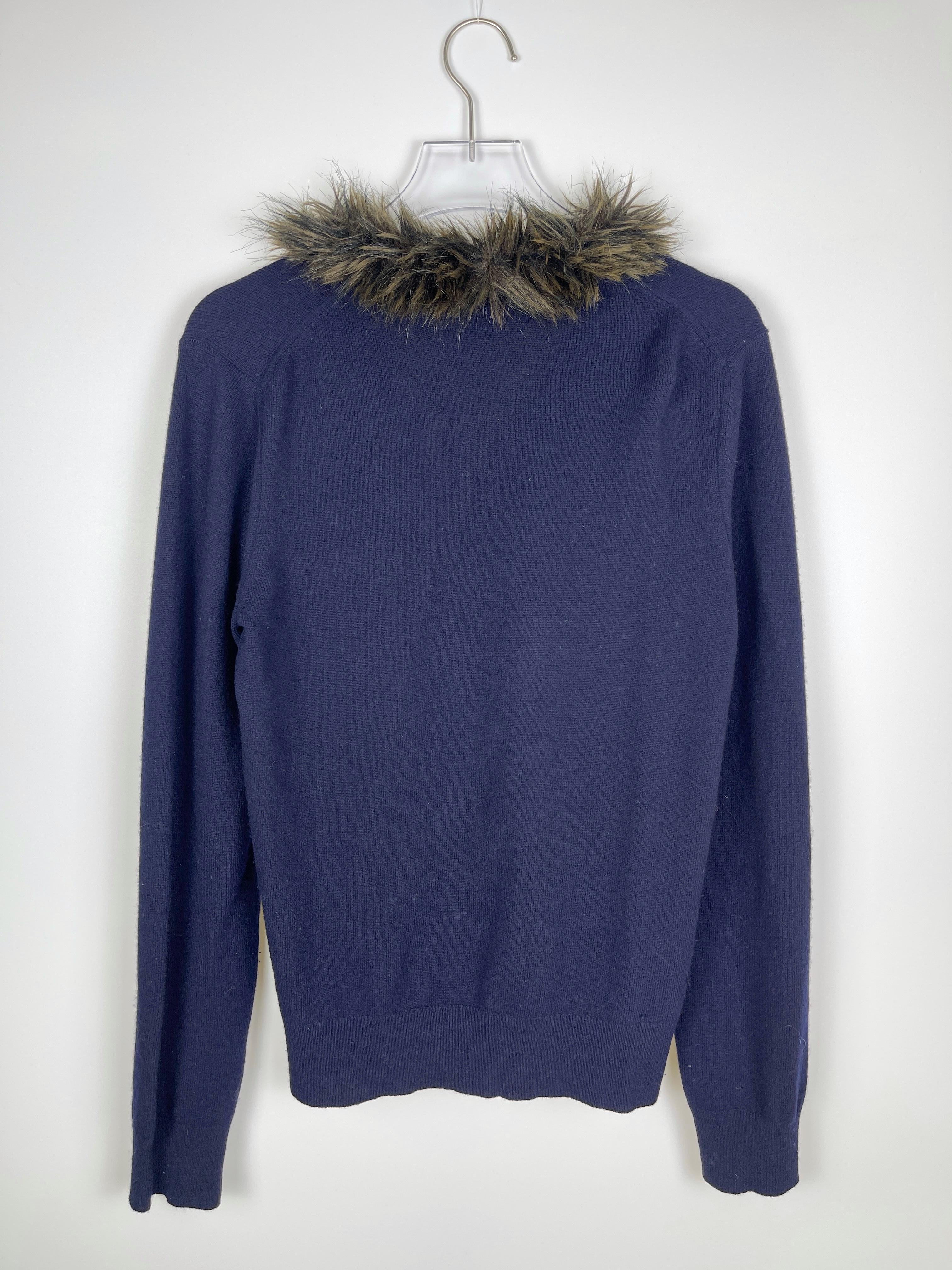 Comme des Garcons Homme Plus A/W2009 Eskimo Fur Cardigan In Excellent Condition For Sale In Seattle, WA