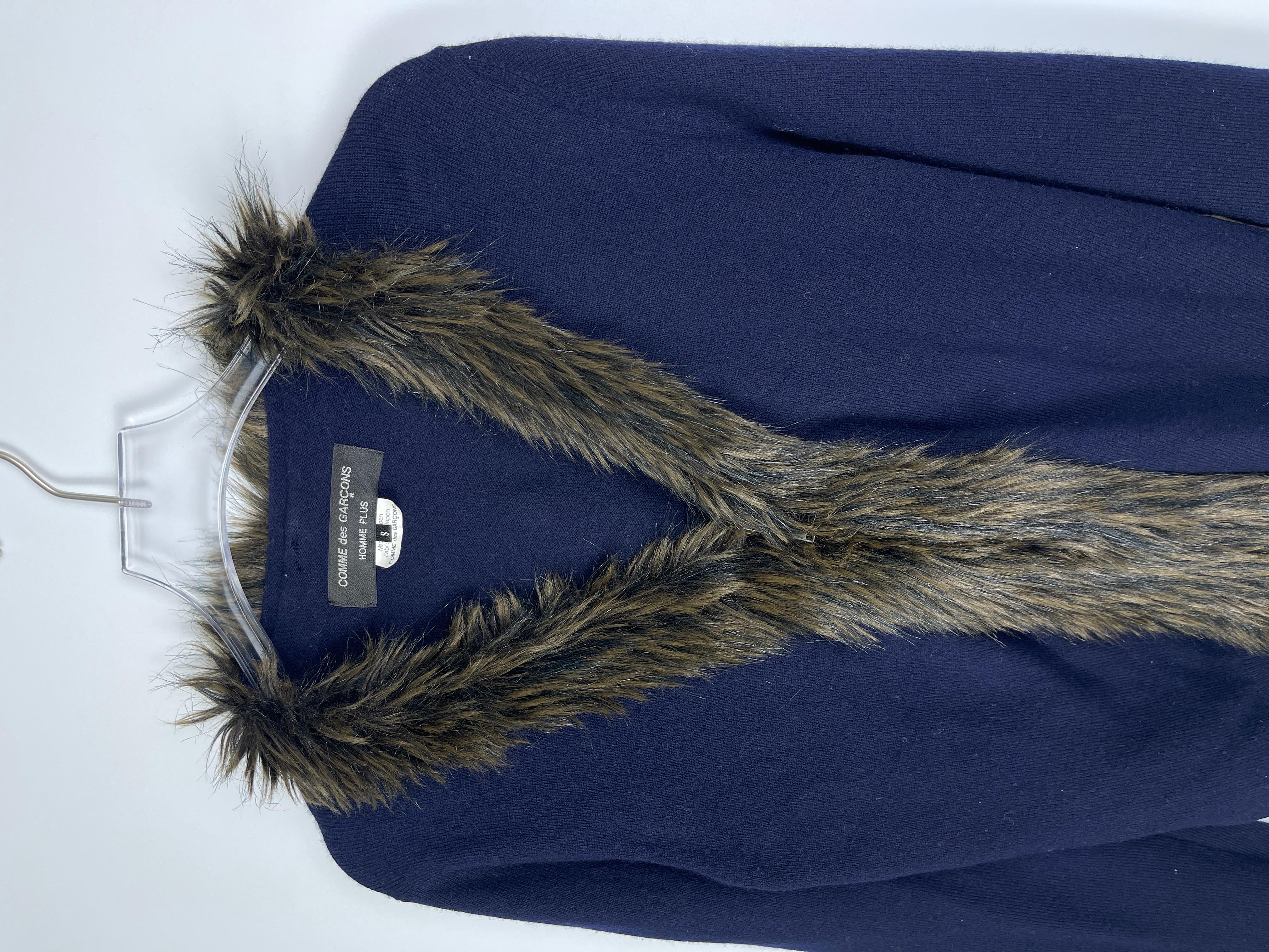 Women's or Men's Comme des Garcons Homme Plus A/W2009 Eskimo Fur Cardigan For Sale