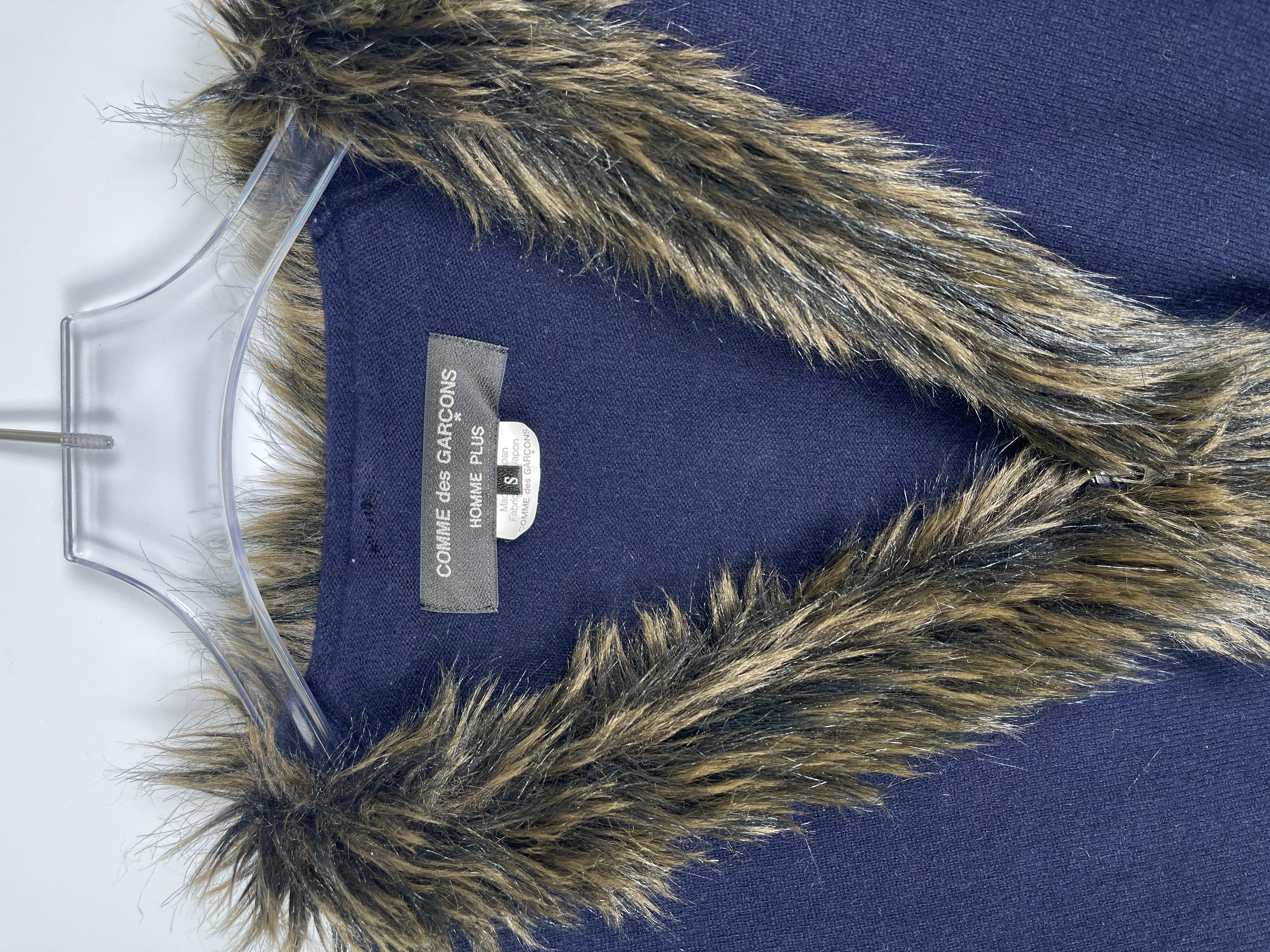 Comme des Garcons Homme Plus A/W2009 Eskimo Fur Cardigan For Sale 5