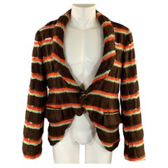 COMME des GARCONS HOMME PLUS AD2004 Size M Brown Orange & Green Streaks Jacket
