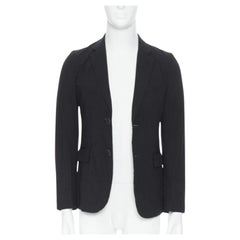 COMME DES GARCONS HOMME PLUS chaqueta blazer de botones de goma de cuadros negros XS