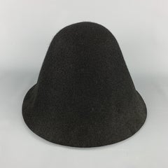 COMME des GARCONS HOMME PLUS Schwarzer strukturierter Hut aus Wolle