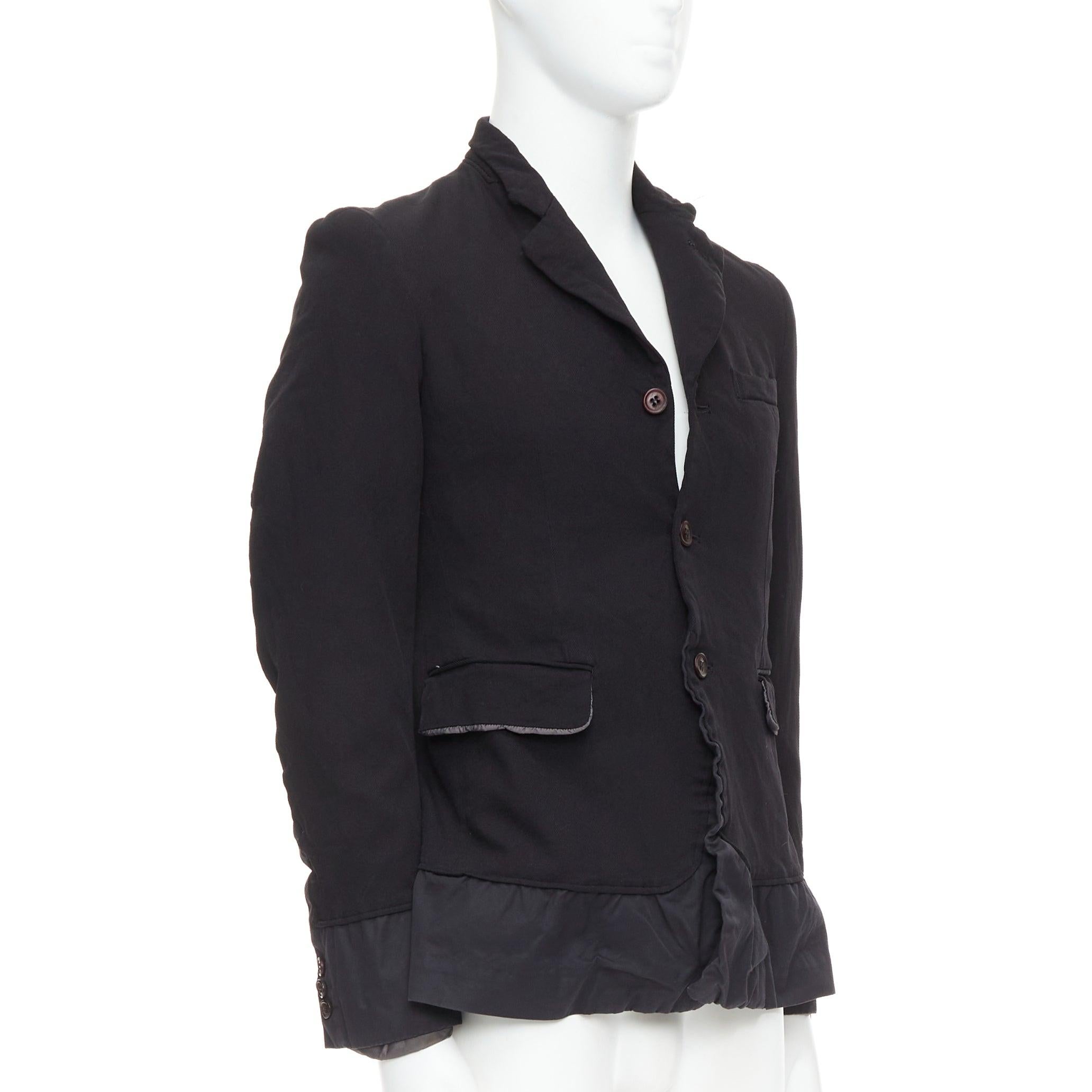 Black COMME DES GARCONS Homme Plus Evergreen 2005 black Reprint Docking blazer S For Sale